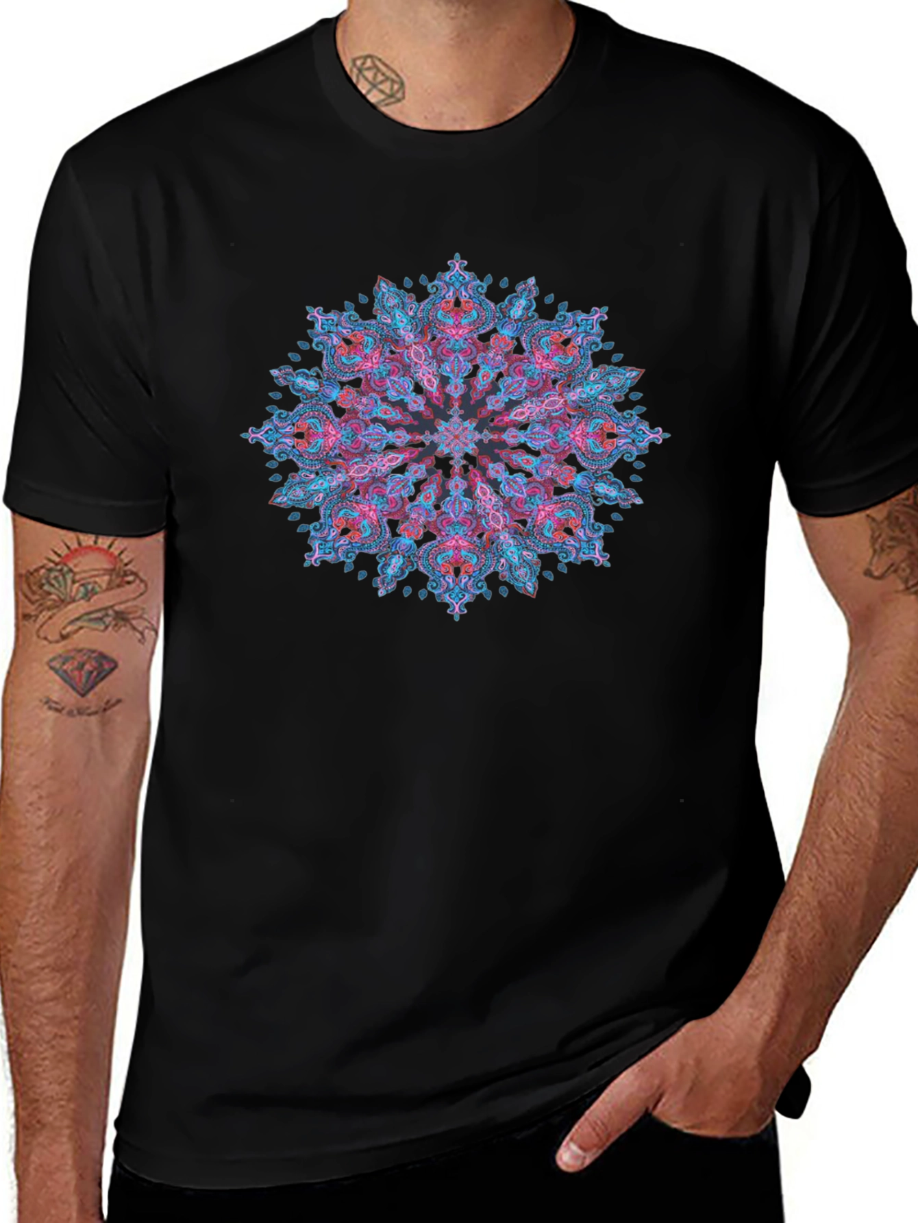 Mandala Art Black T-Shirt - Stylish Graphic Tee