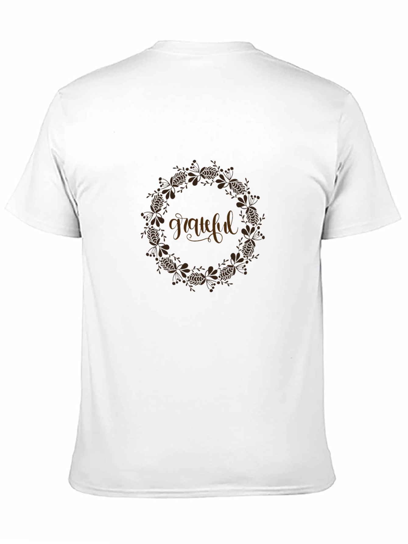 Grateful Wreath Graphic Tee - Stylish Black Shirt