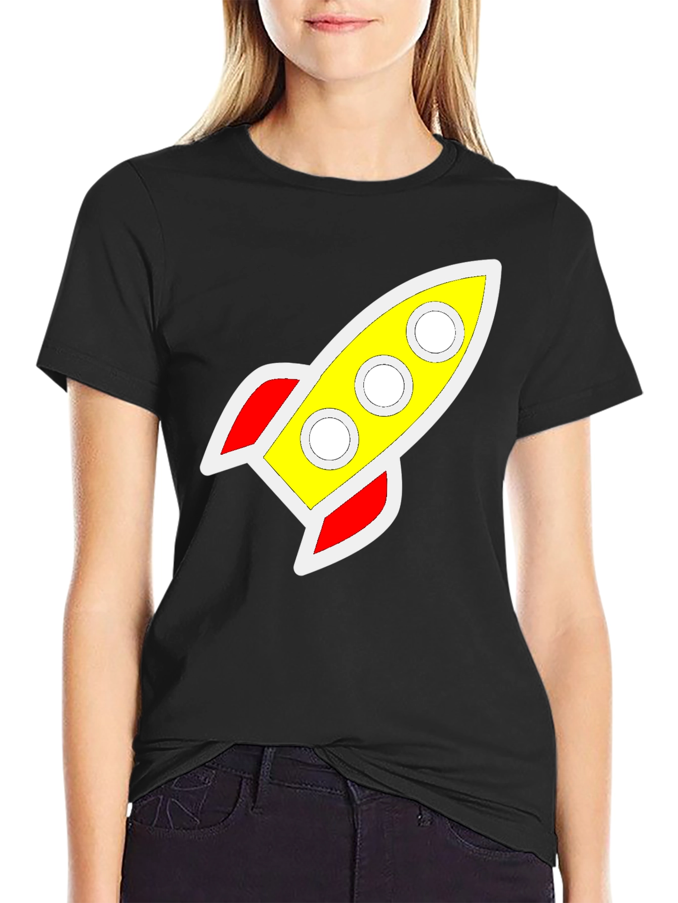 Retro Rocket Graphic Tee - Classic Style