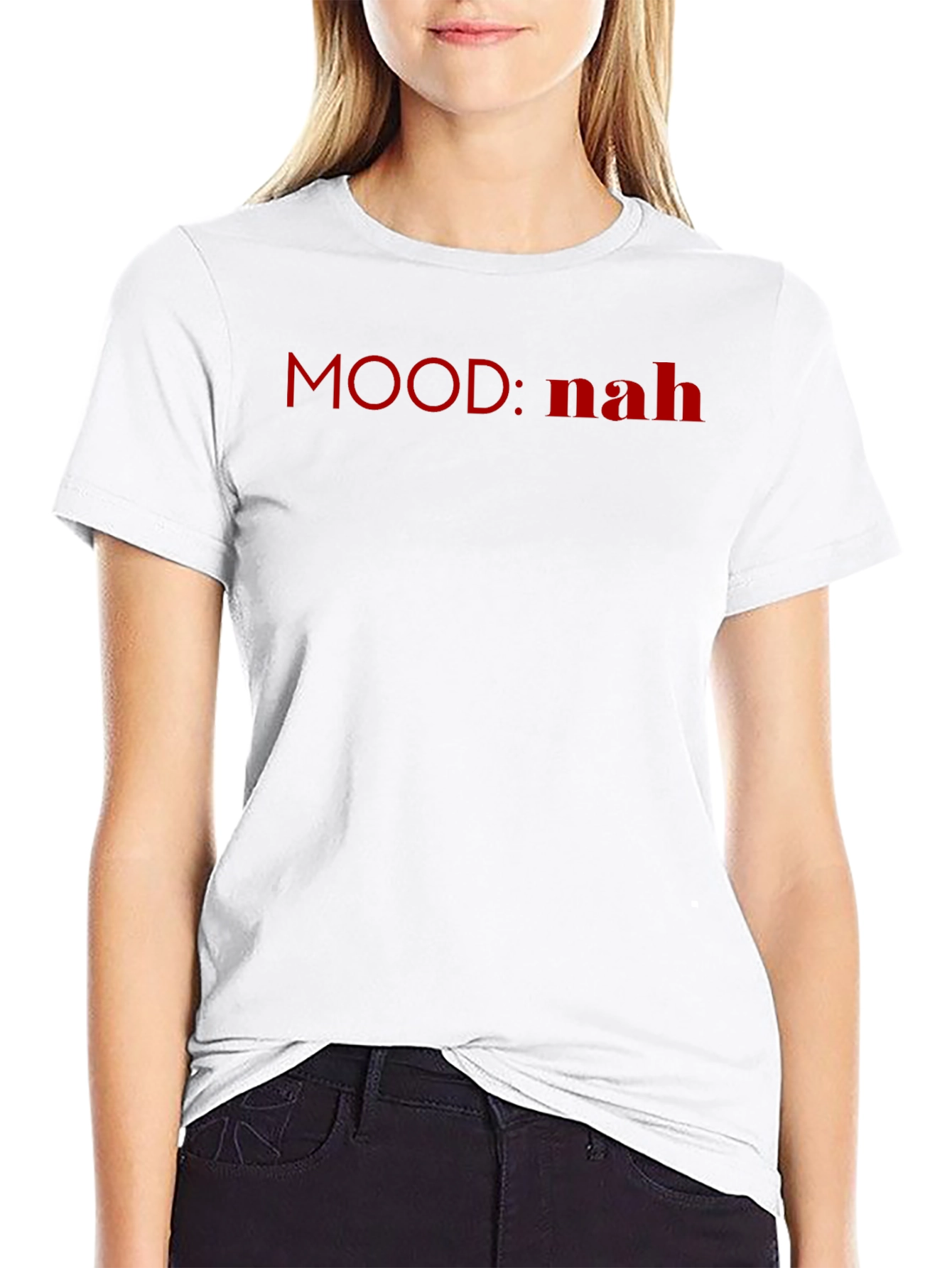 Mood: Nah Black T-Shirt - Casual Comfort Tee