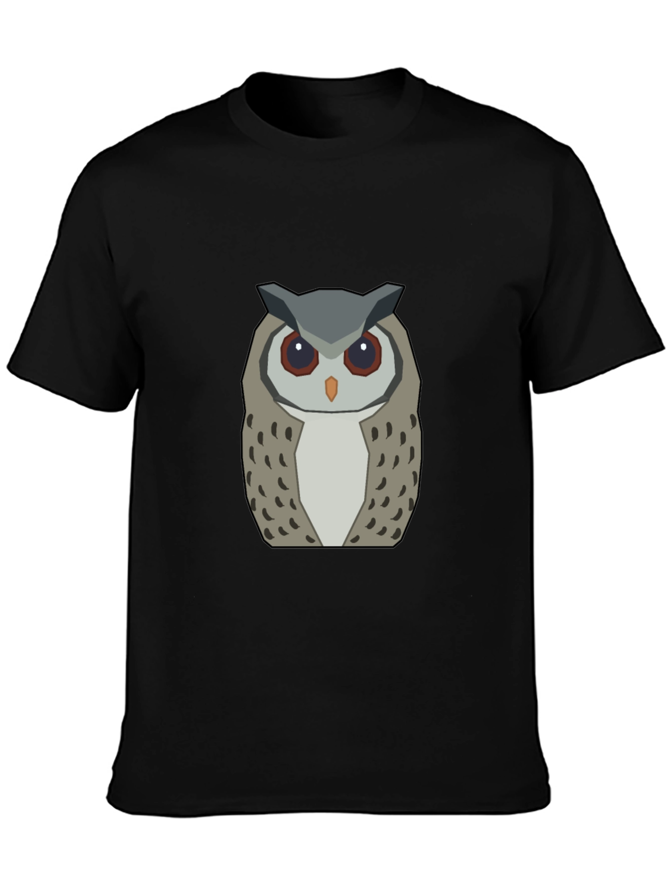 Geometric Owl Graphic Tee - Modern Design
