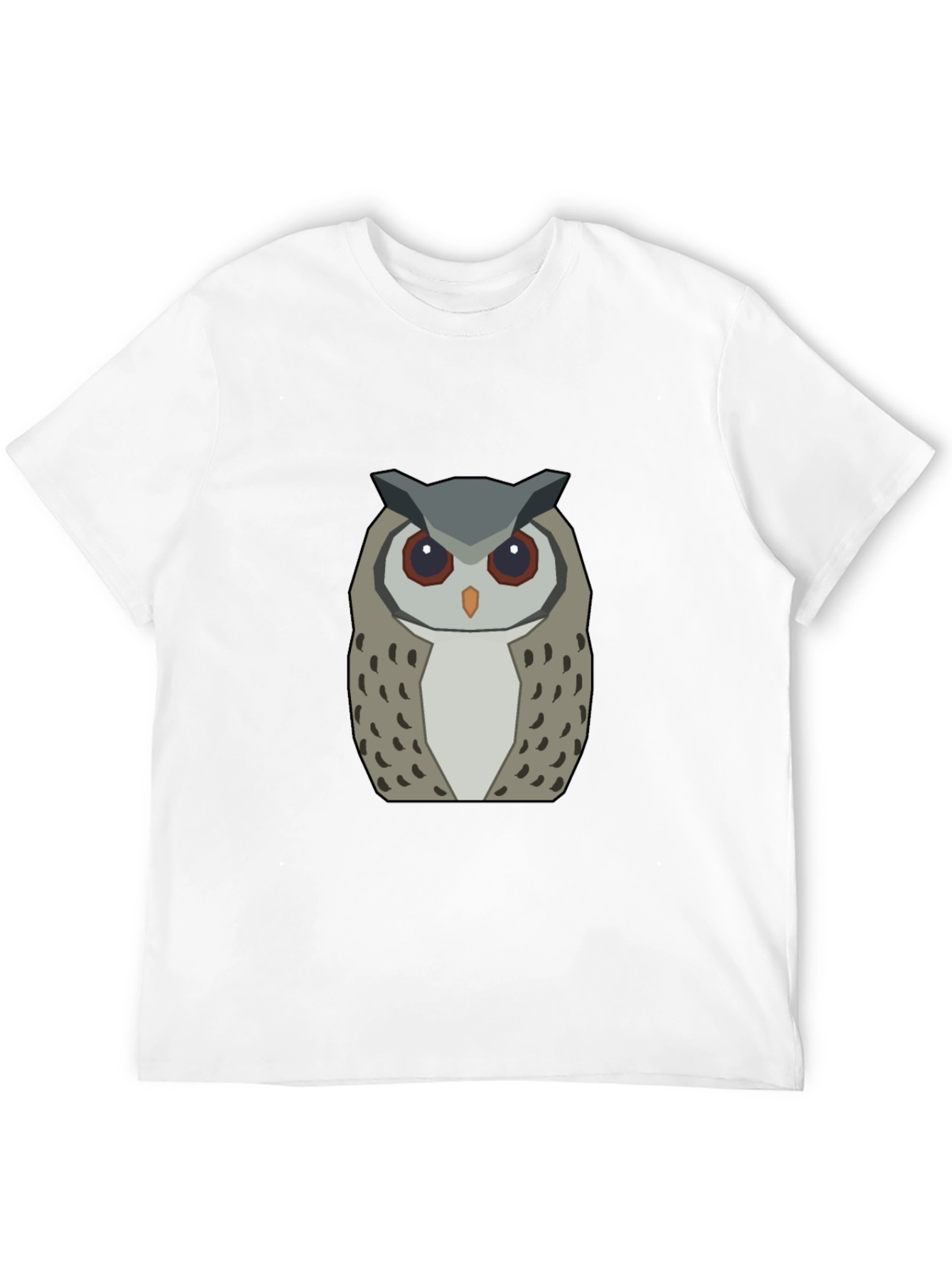 Geometric Owl Graphic Tee - Modern Design