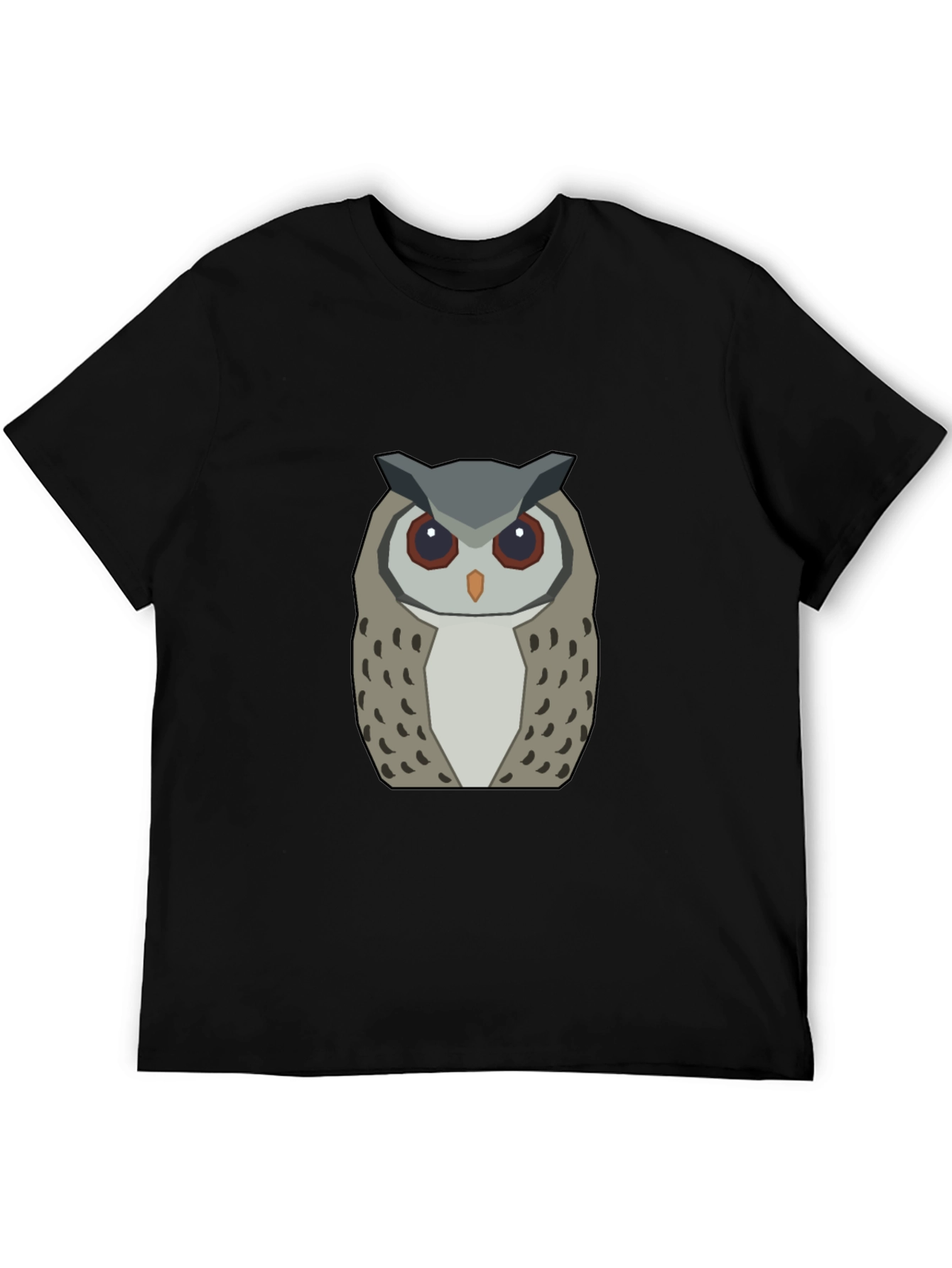 Geometric Owl Graphic Tee - Modern Design