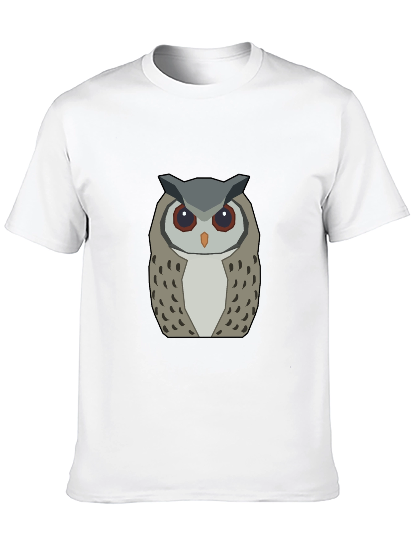 Geometric Owl Graphic Tee - Modern Design