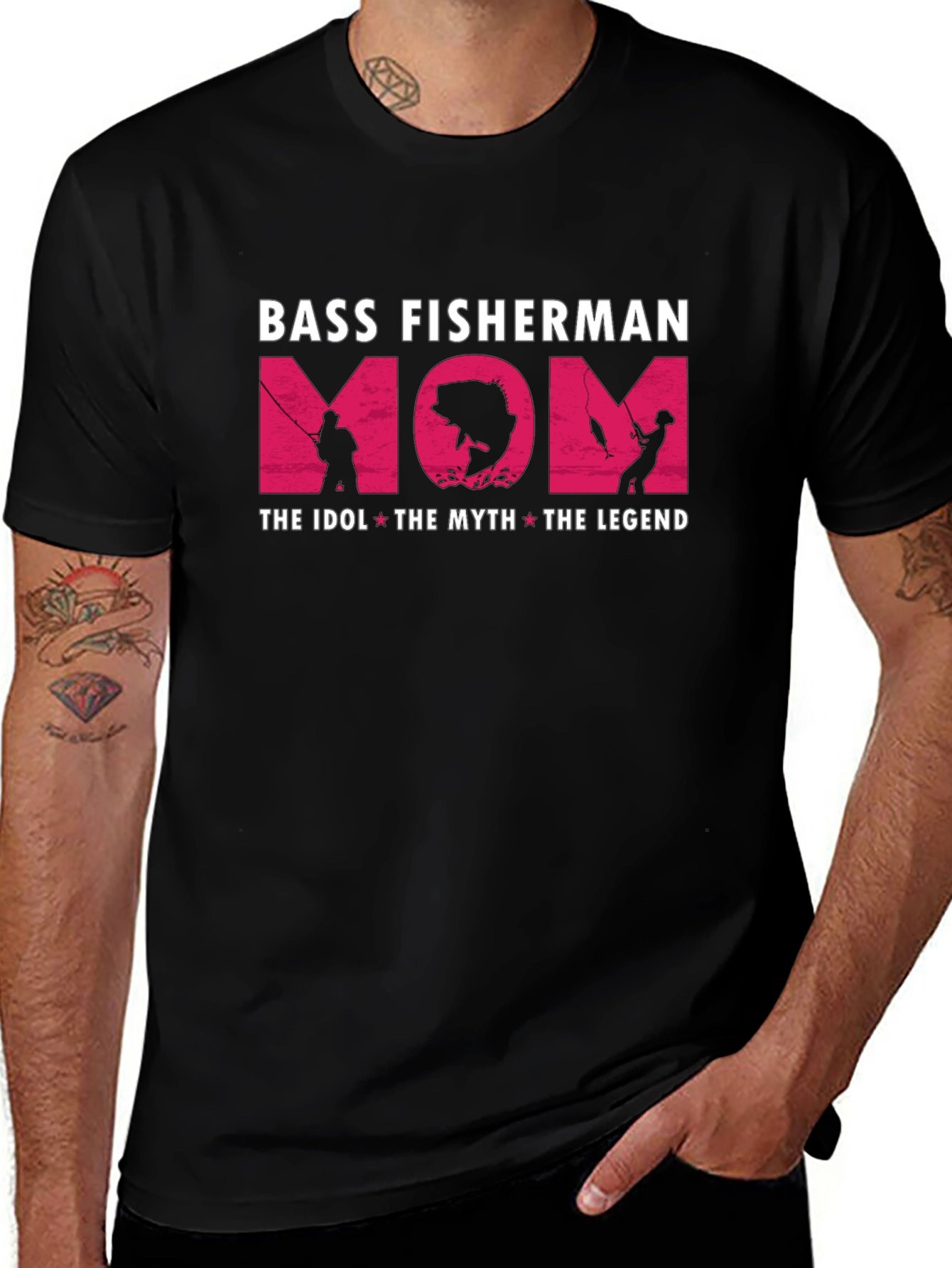Bass Fisherman Mom T-Shirt