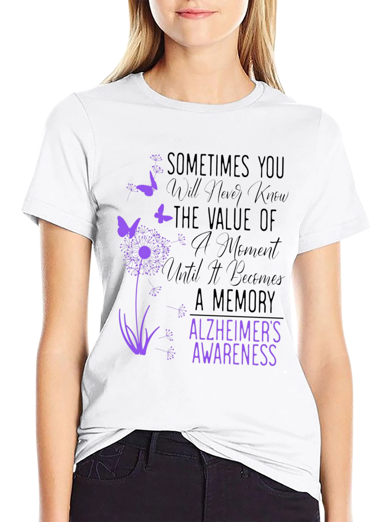Alzheimers Awareness Graphic T-Shirt