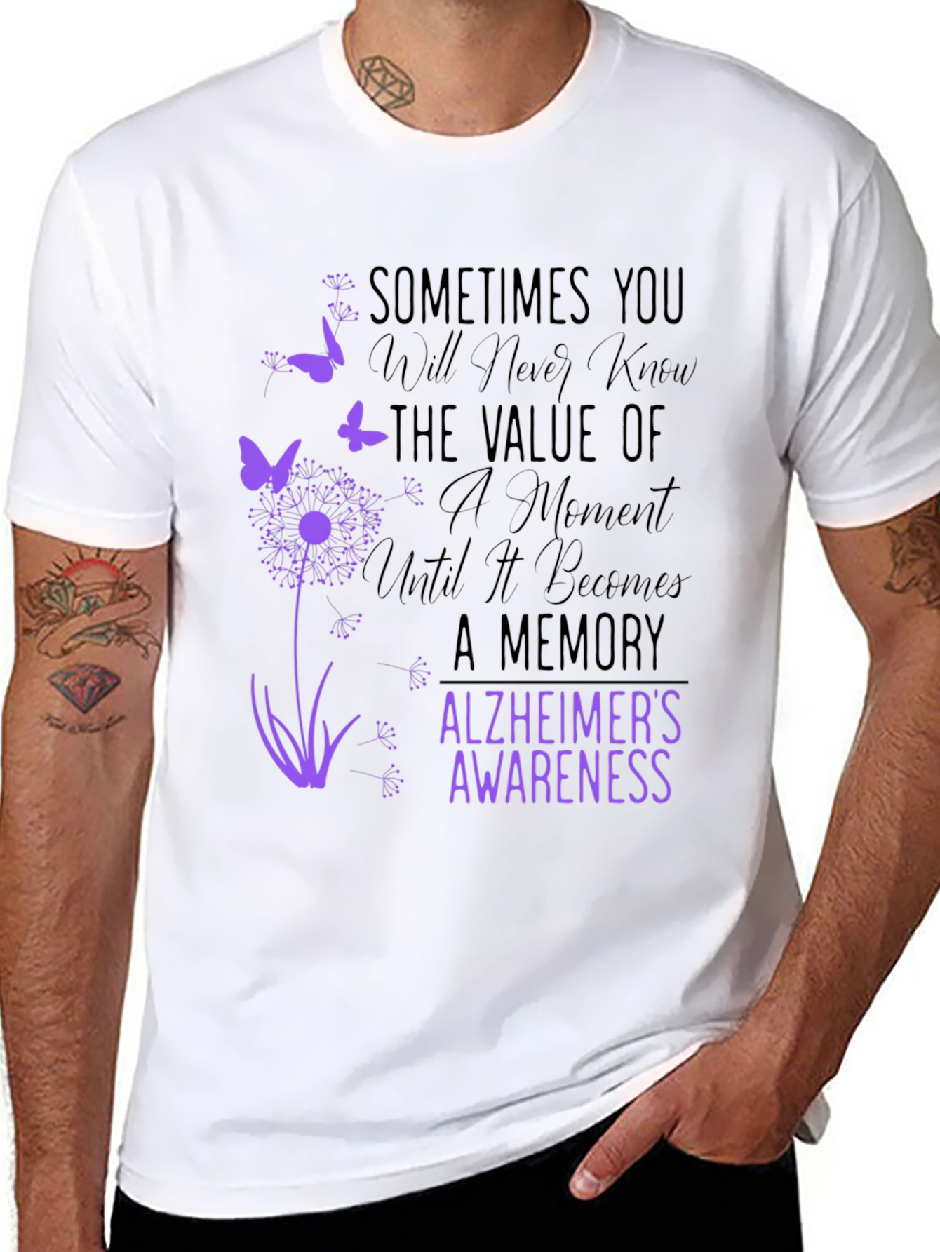 Alzheimers Awareness Graphic T-Shirt