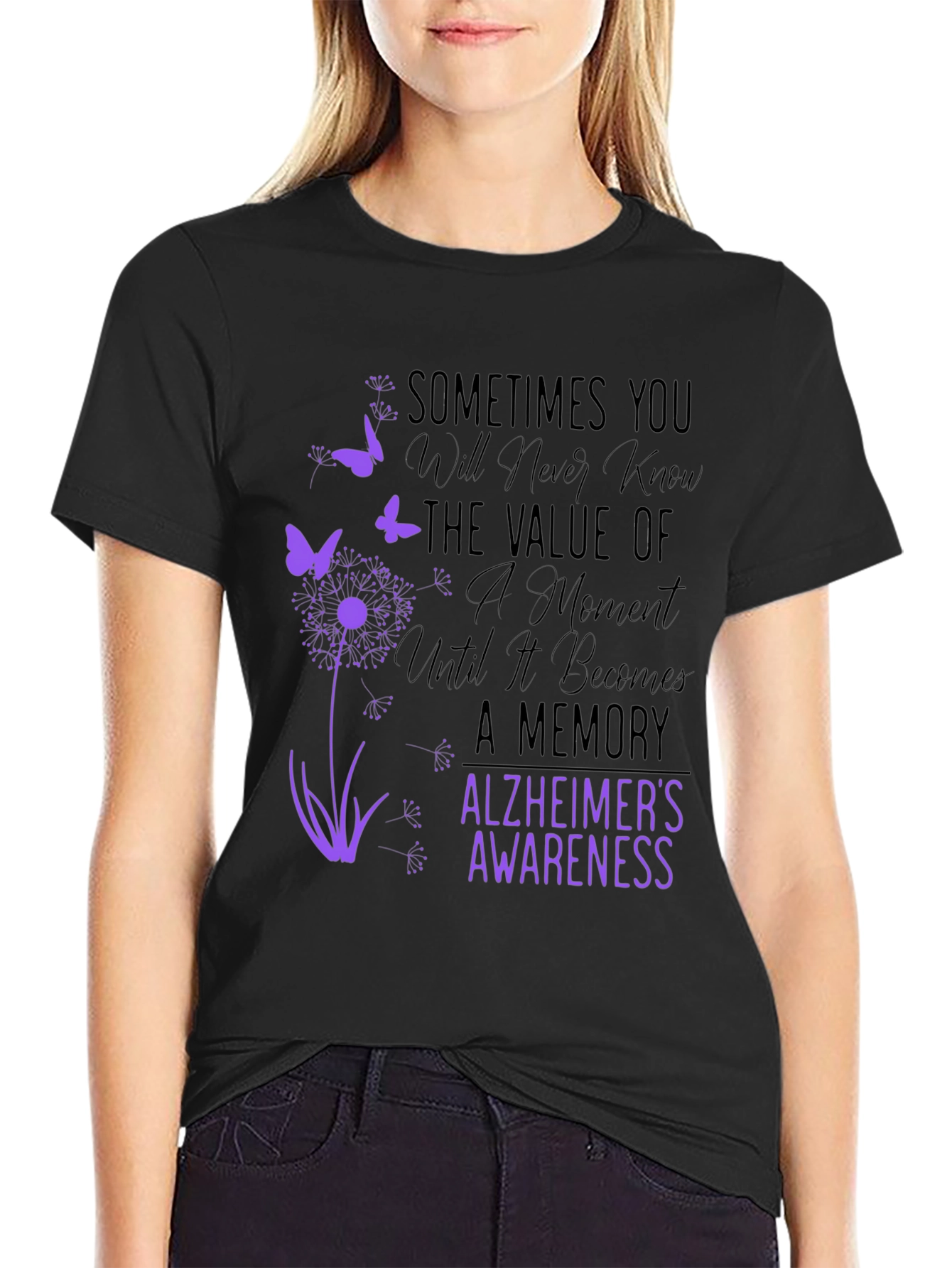 Alzheimers Awareness Graphic T-Shirt