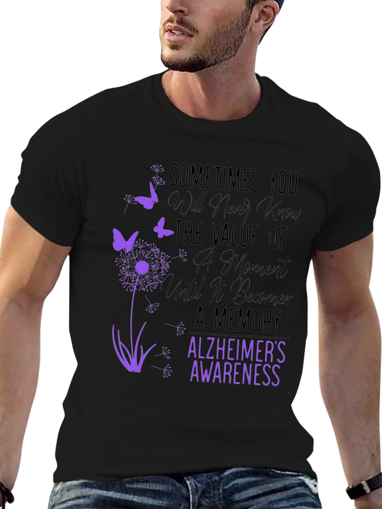 Alzheimers Awareness Graphic T-Shirt
