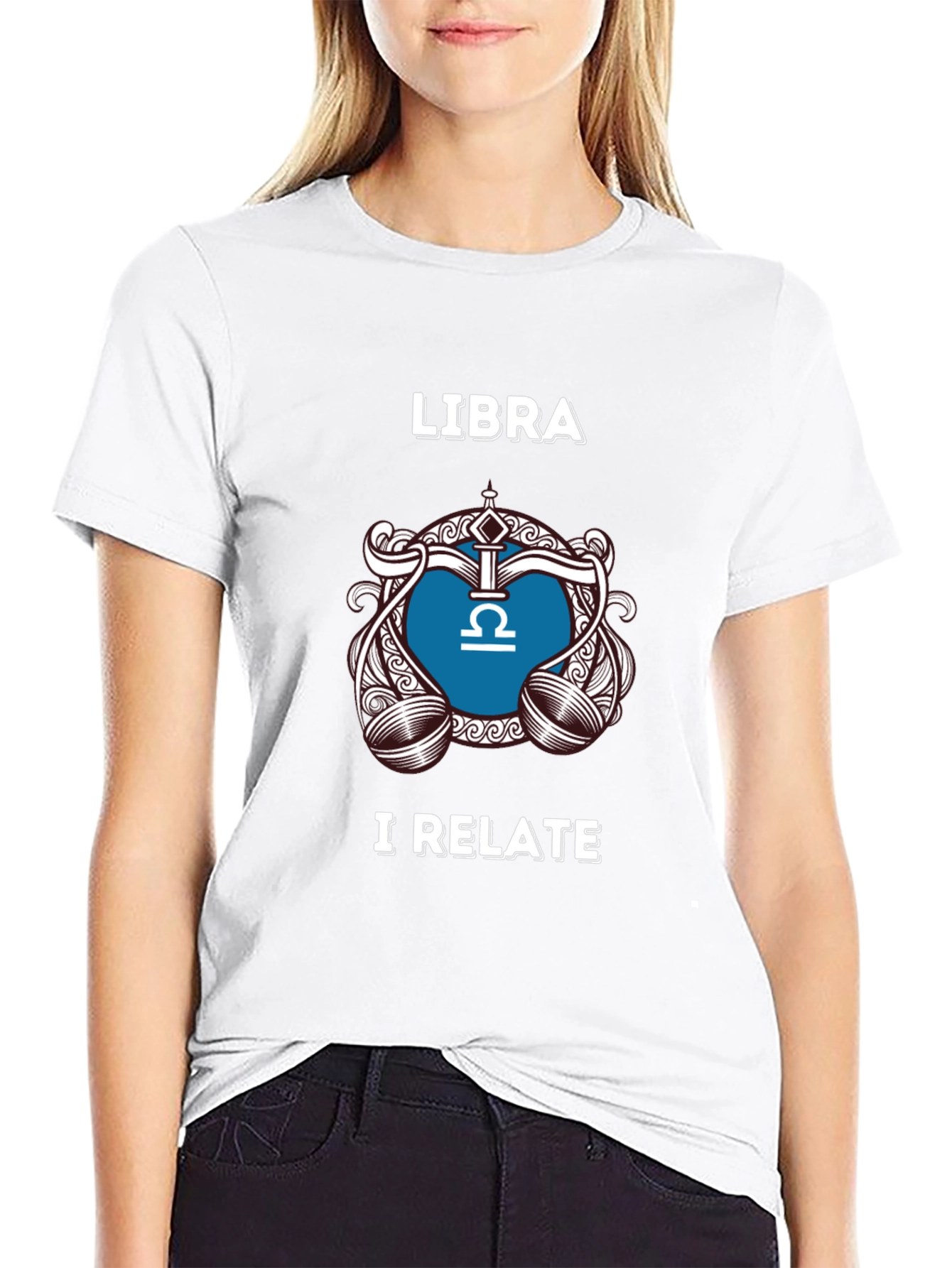 Libra Zodiac Sign T-Shirt - I Relate Black Tee