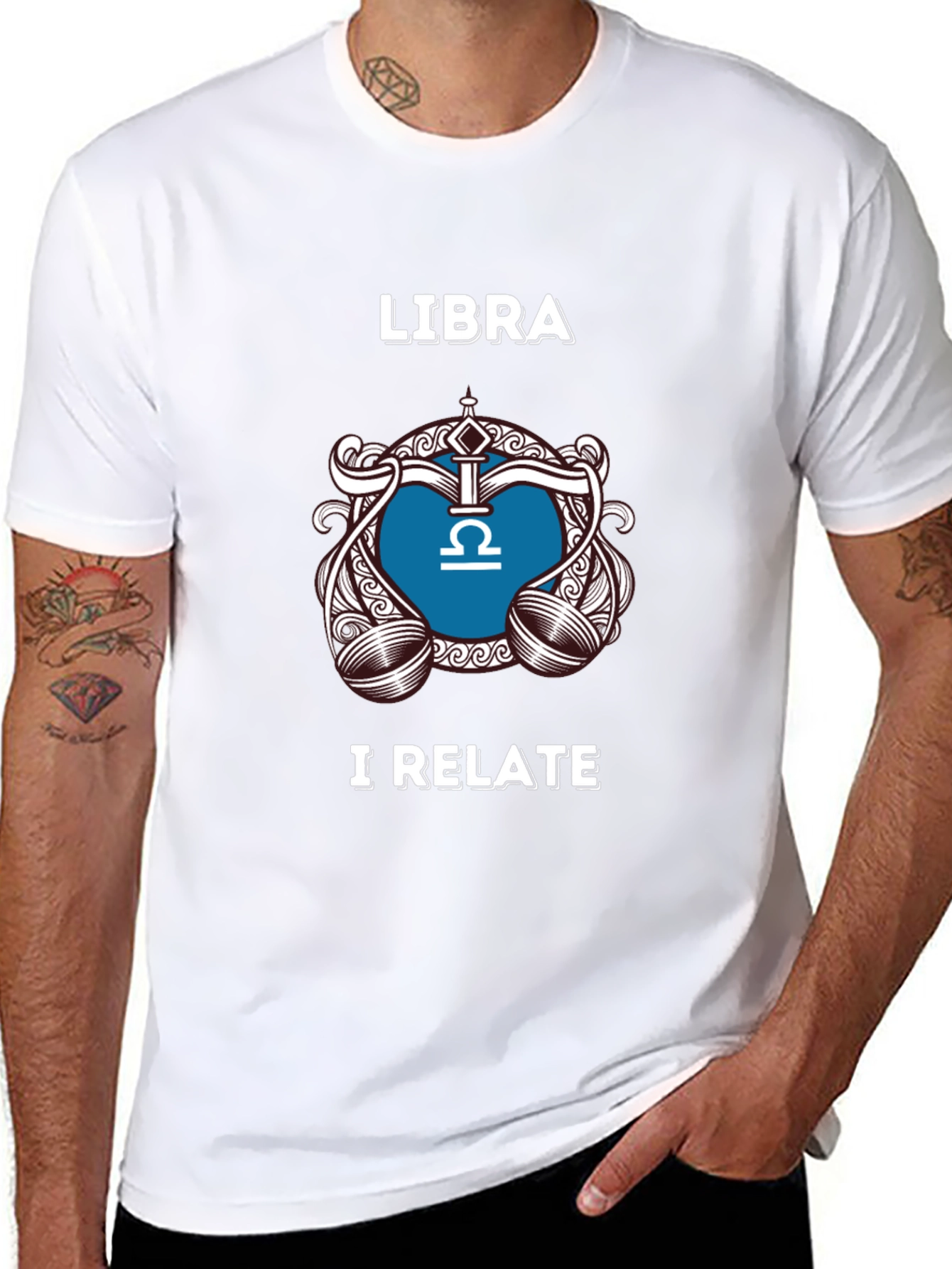 Libra Zodiac Sign T-Shirt - I Relate Black Tee