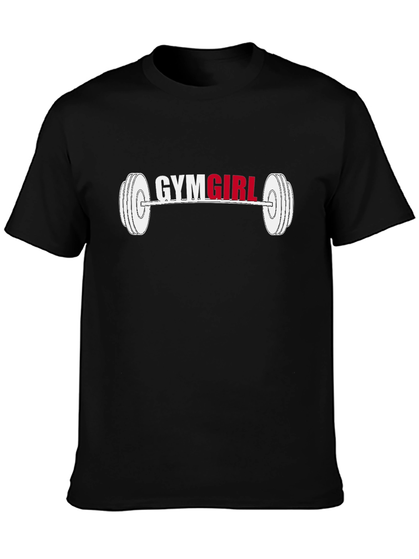 Gym Girl Barbell Graphic Tee - Fitness Fashion