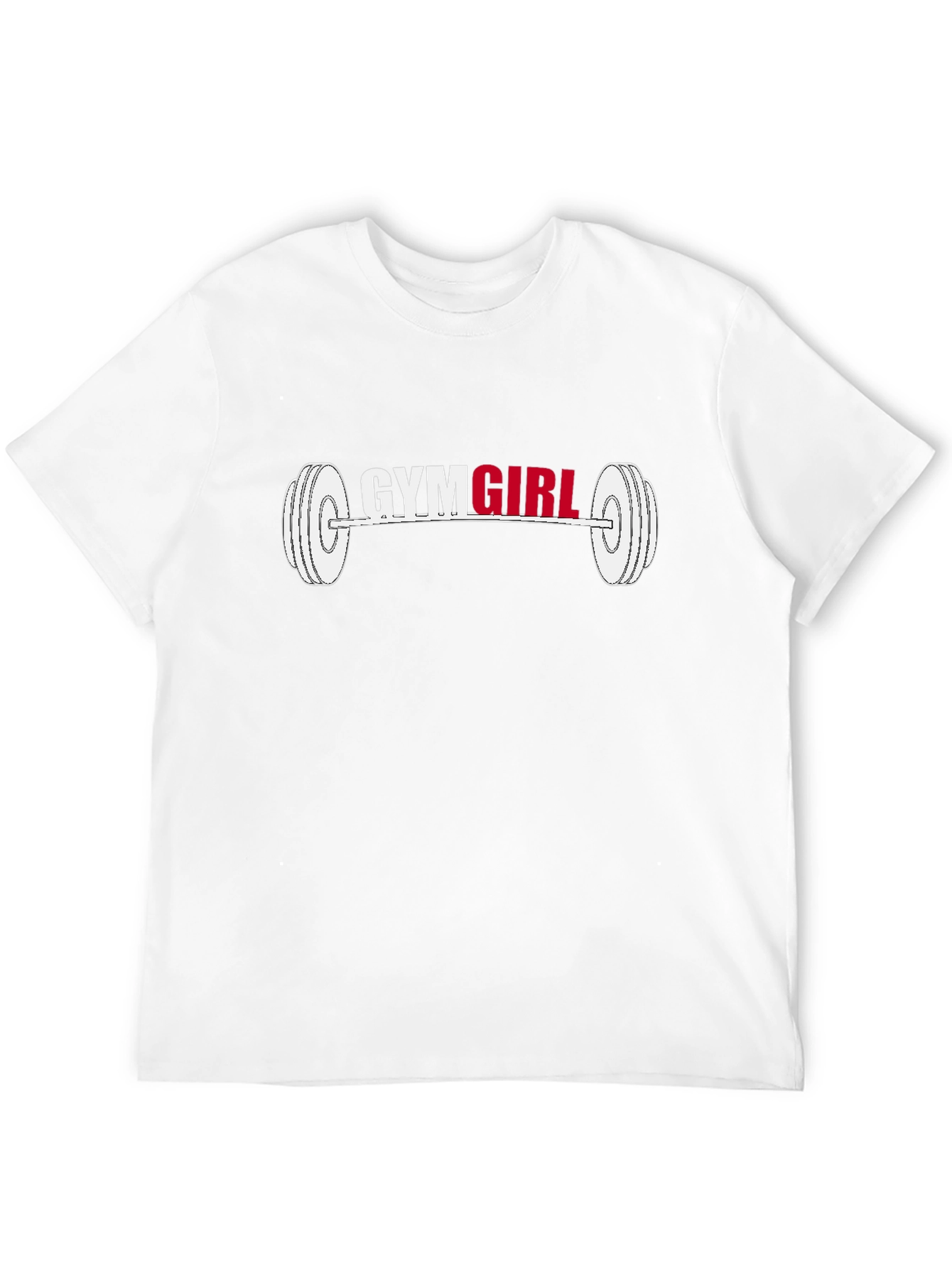 Gym Girl Barbell Graphic Tee - Fitness Fashion