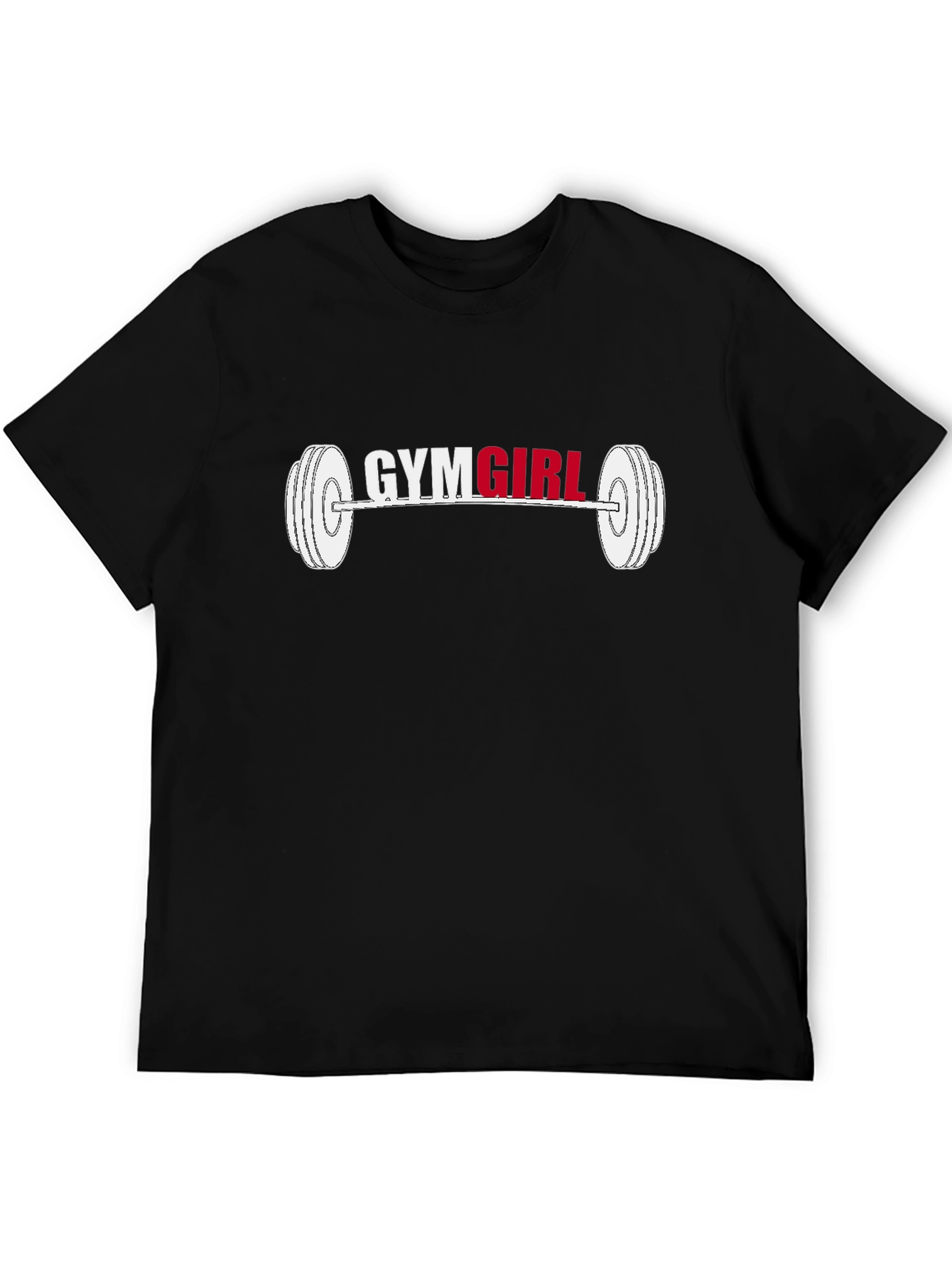 Gym Girl Barbell Graphic Tee - Fitness Fashion