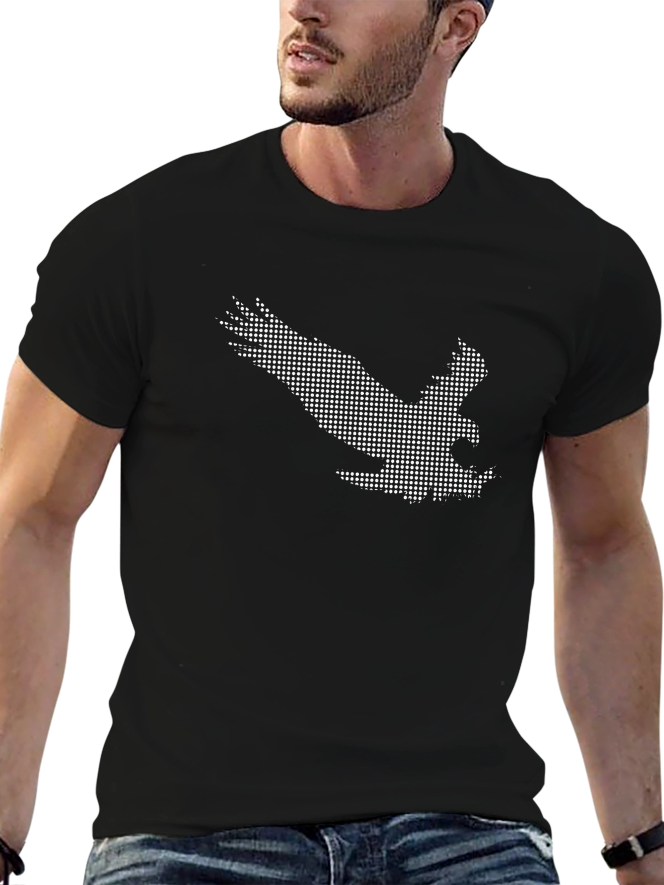 Black Eagle Graphic Tee - Stylish Mens Cotton T-Shirt