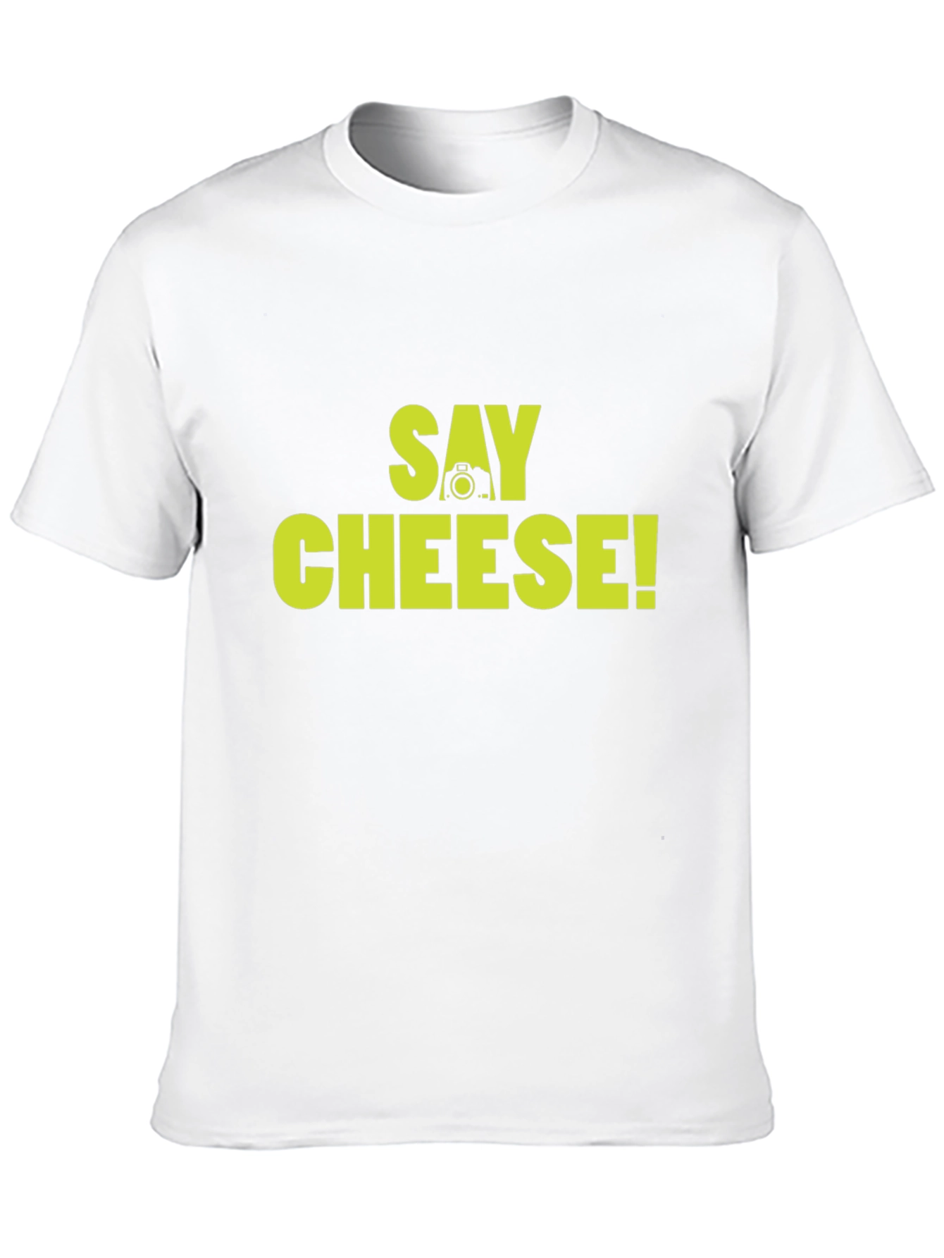 Say Cheese! Graphic Crew Neck T-Shirt - Black
