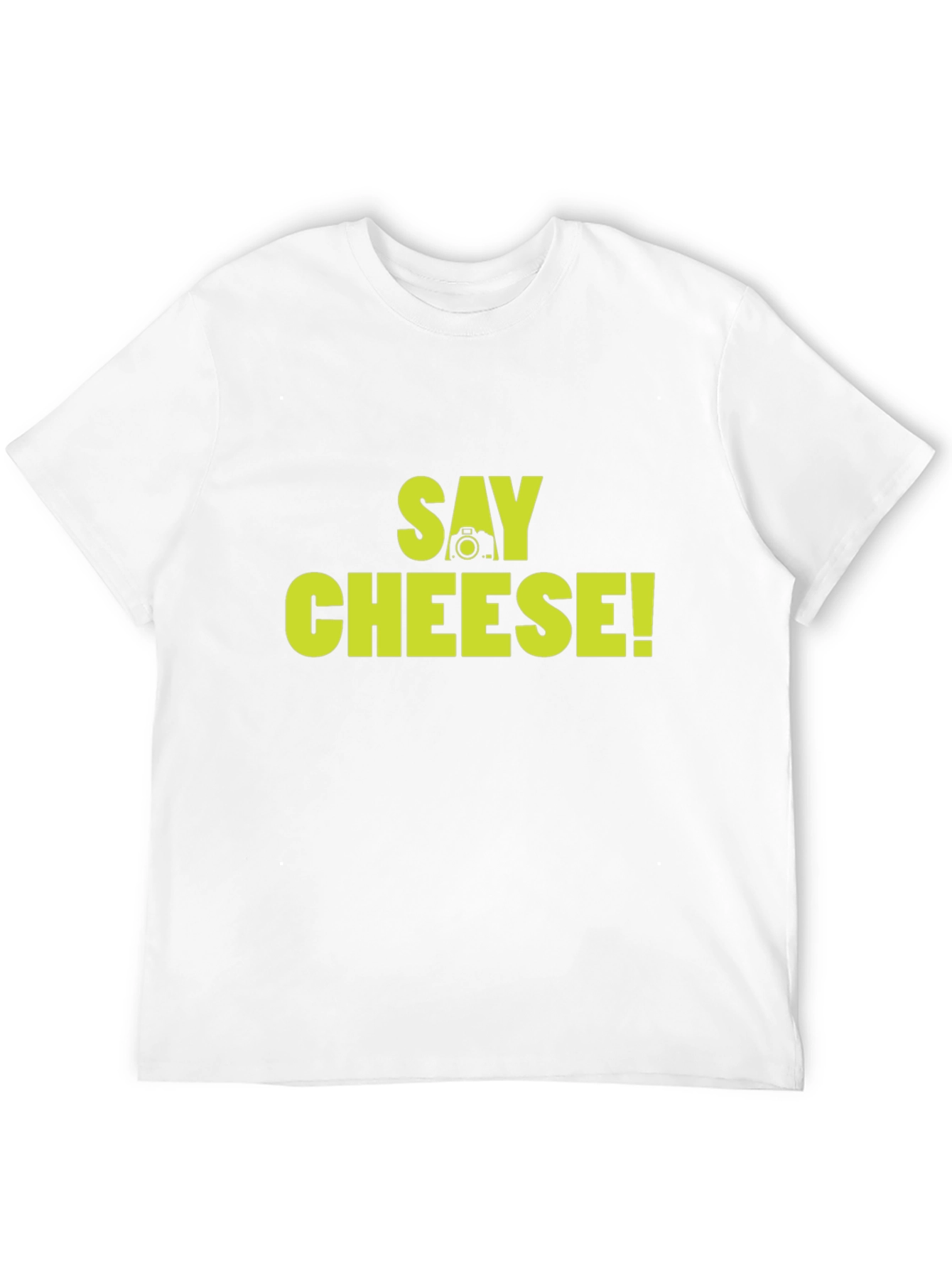 Say Cheese! Graphic Crew Neck T-Shirt - Black