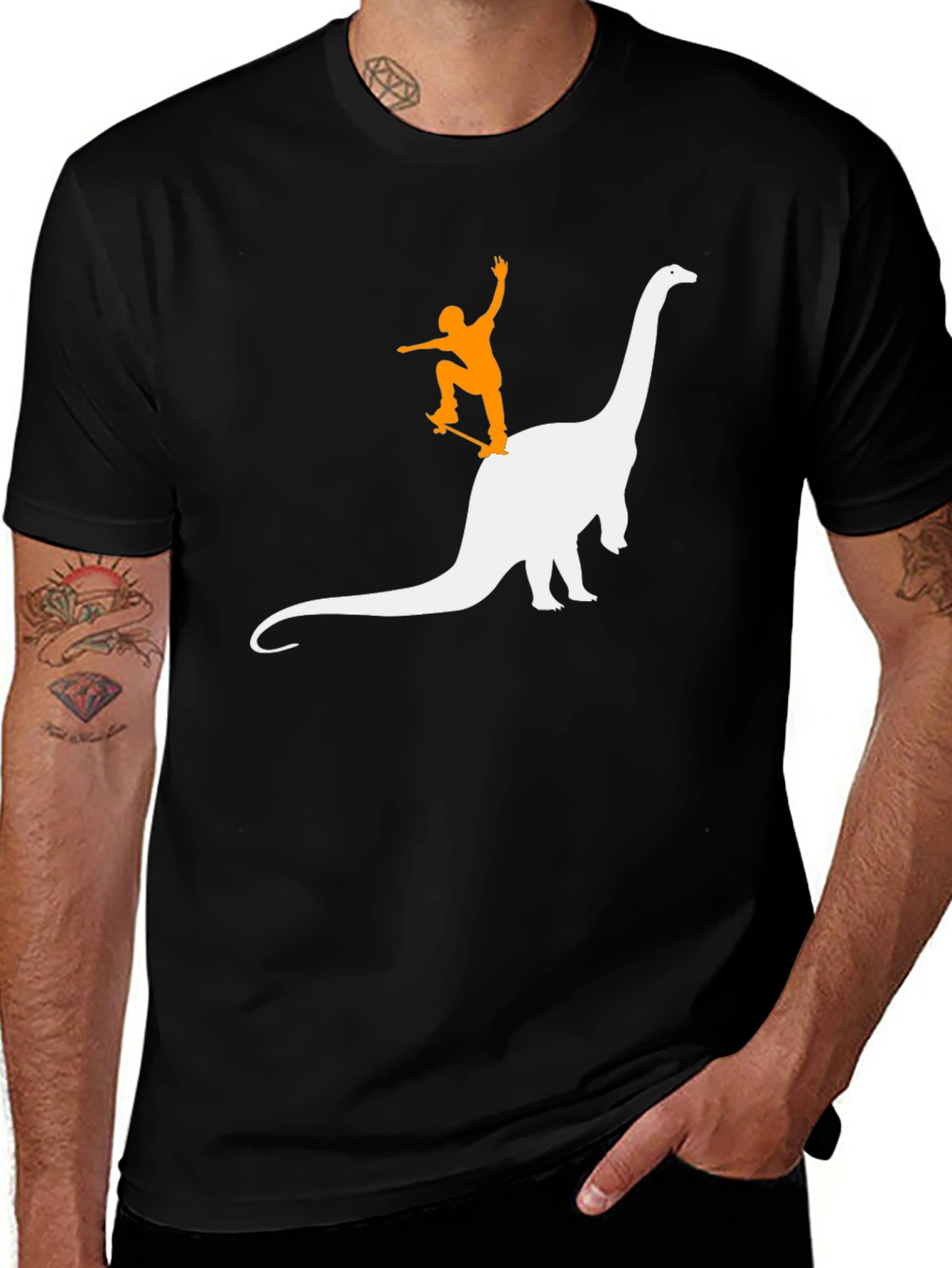 Dino Skate T-Shirt - Cool Graphic Tee