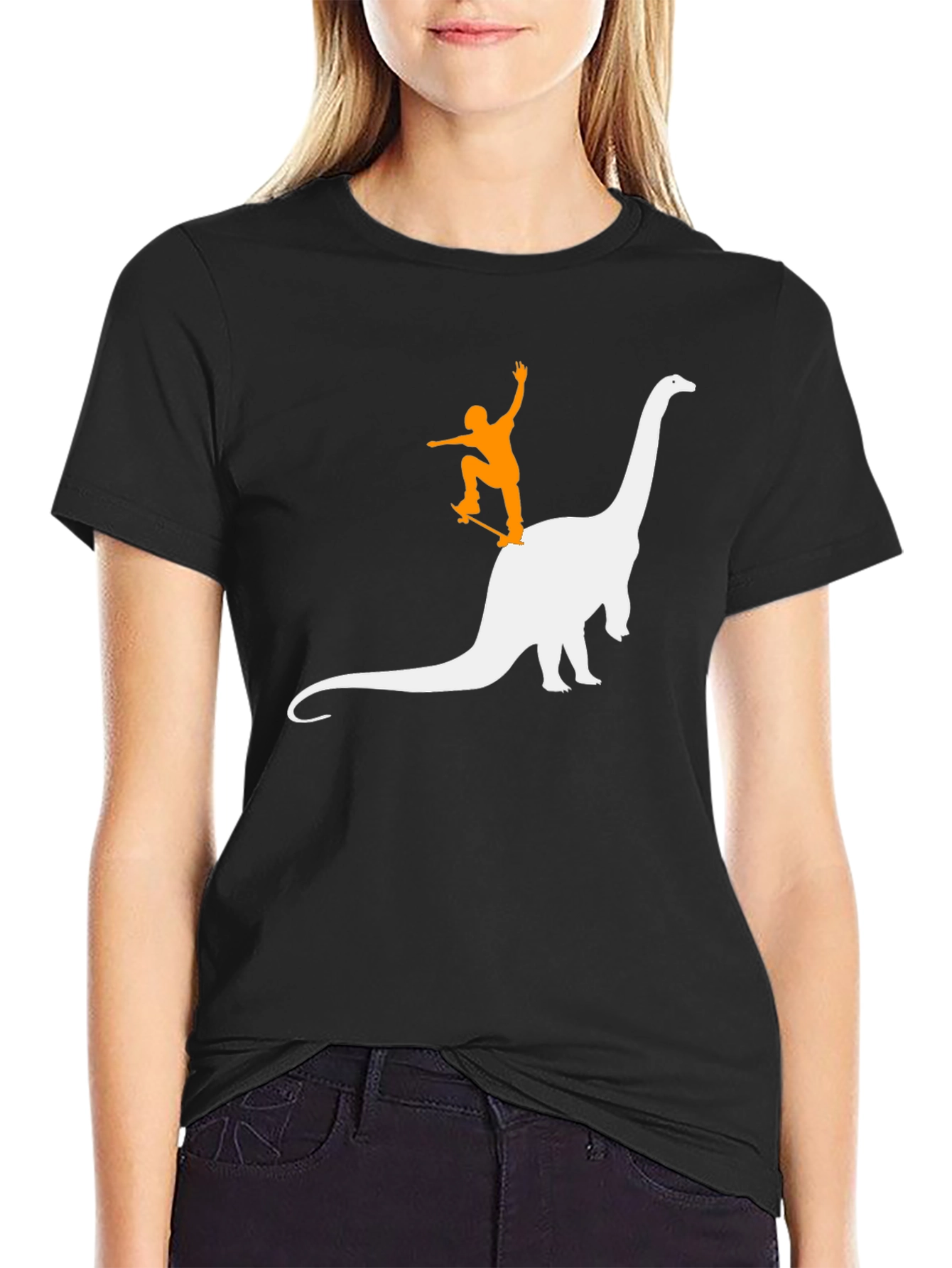 Dino Skate T-Shirt - Cool Graphic Tee