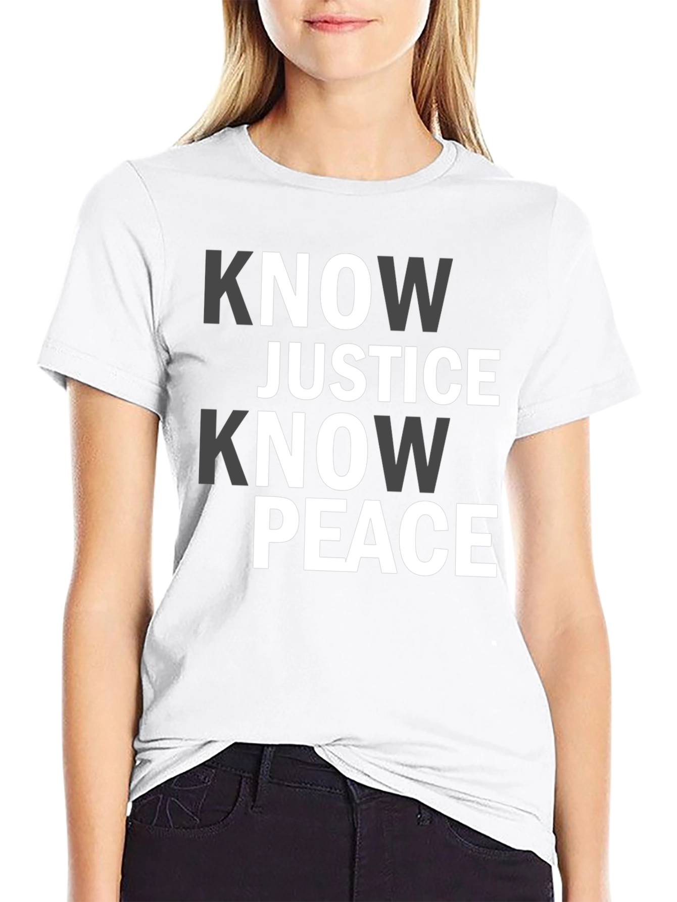 Know Justice Know Peace Graphic T-Shirt