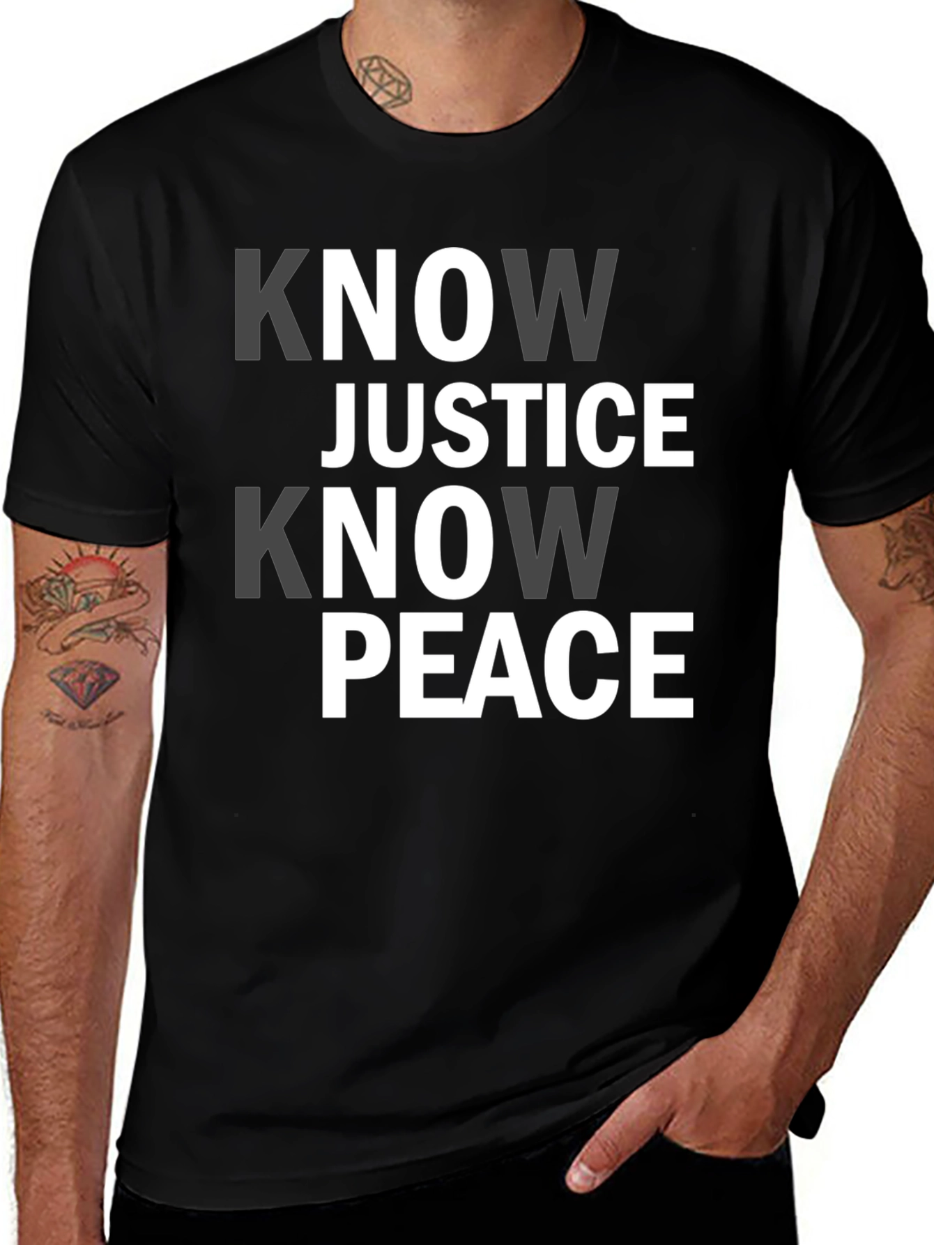Know Justice Know Peace Graphic T-Shirt