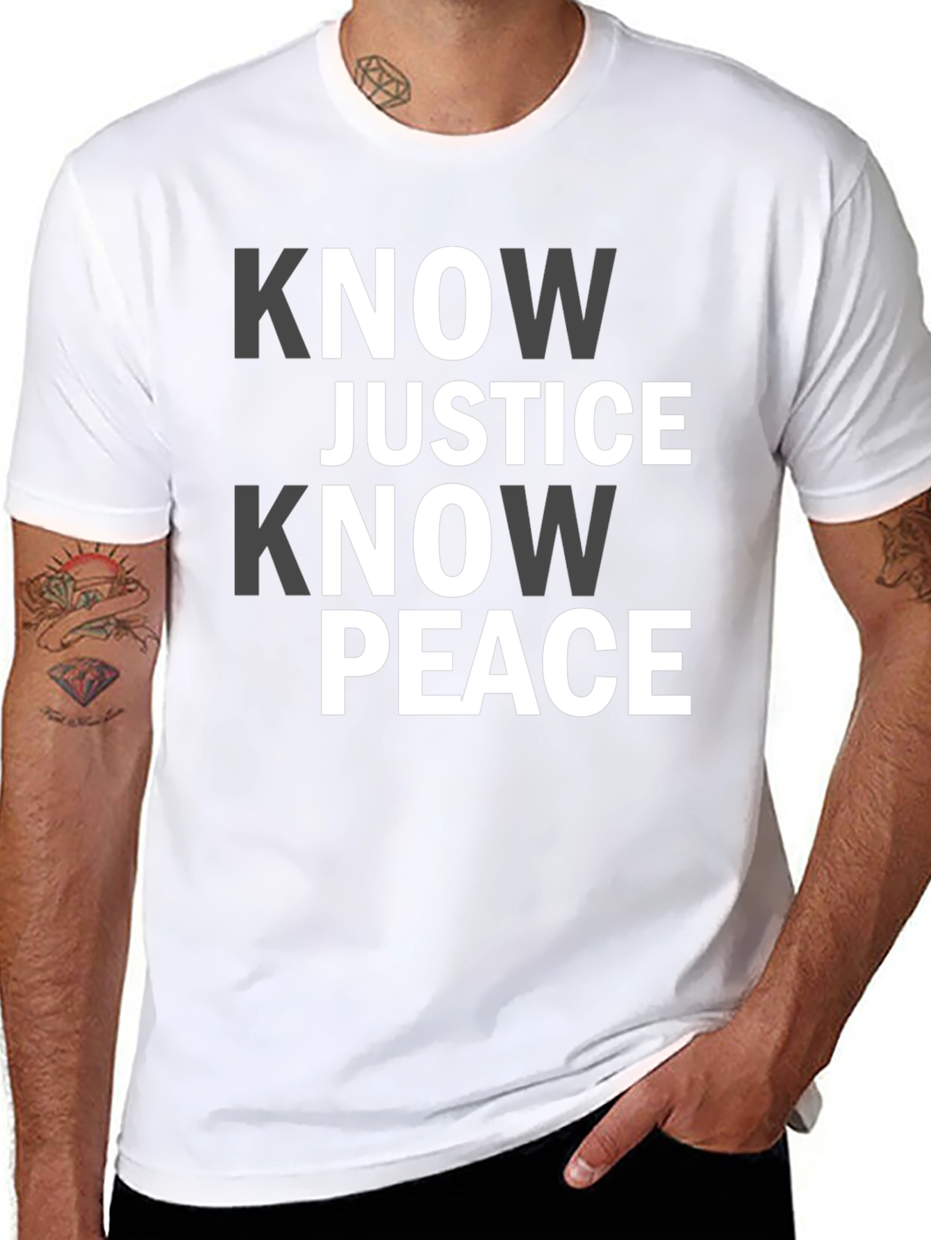 Know Justice Know Peace Graphic T-Shirt