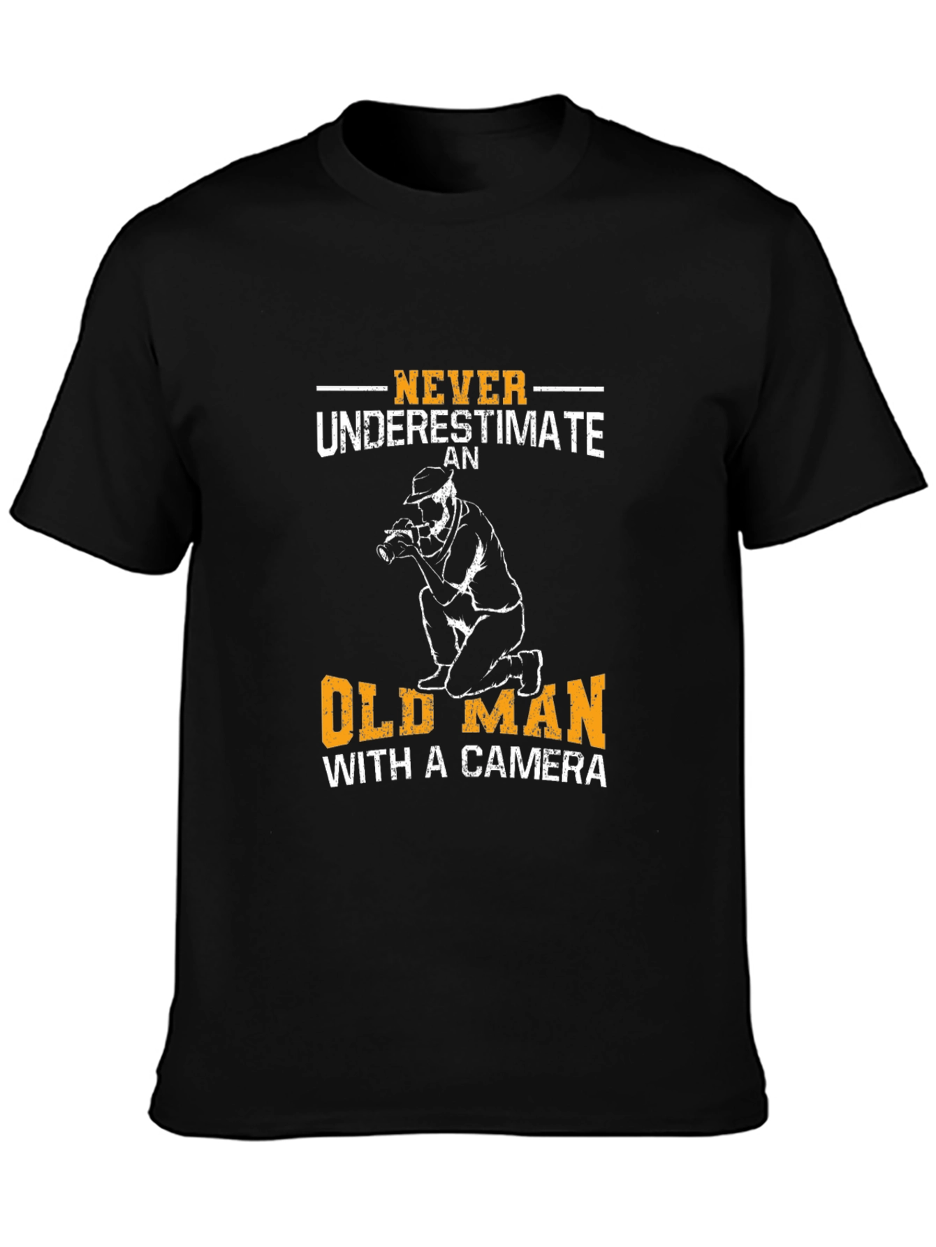 Old Man with Camera Graphic T-Shirt