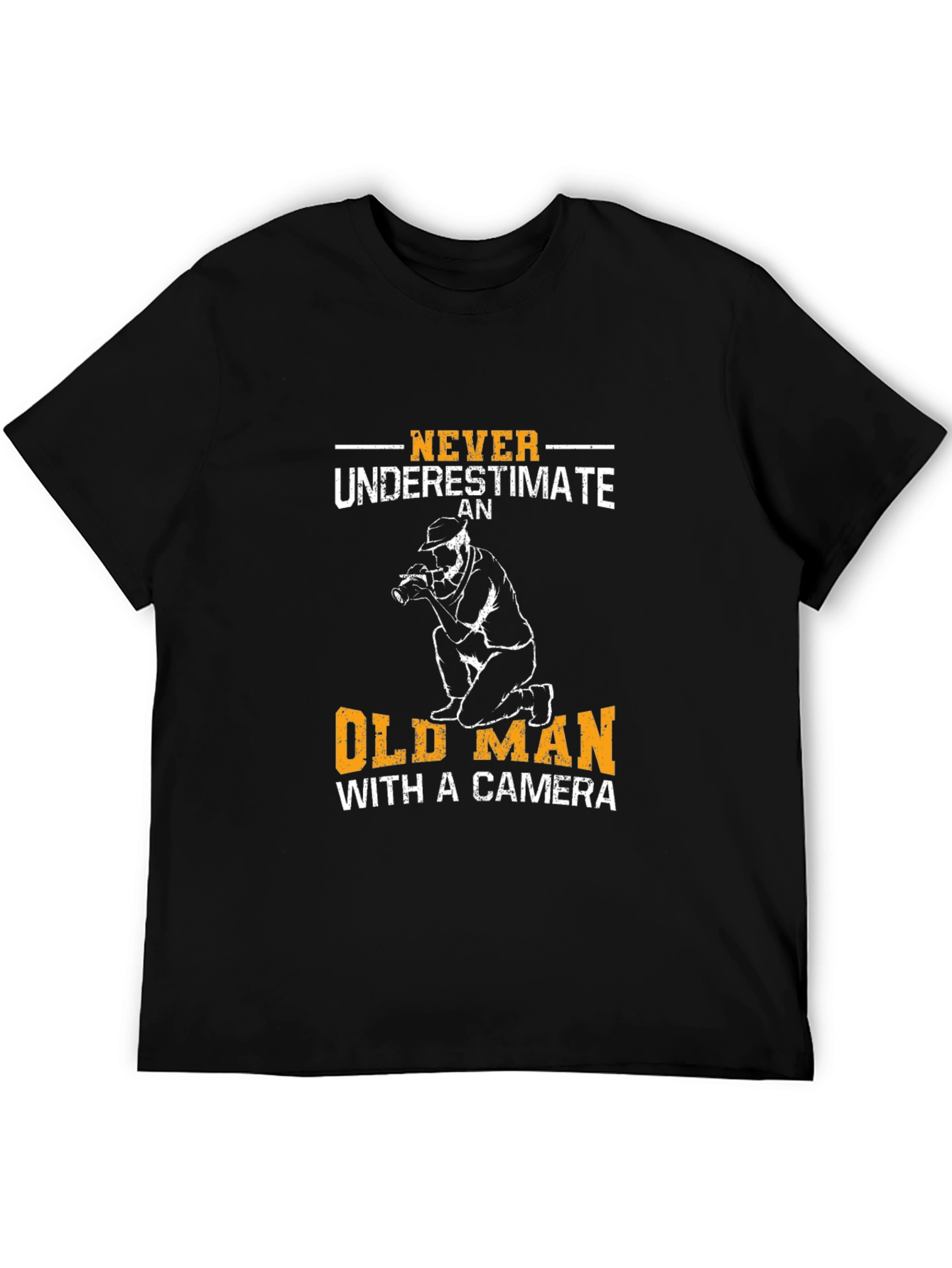 Old Man with Camera Graphic T-Shirt