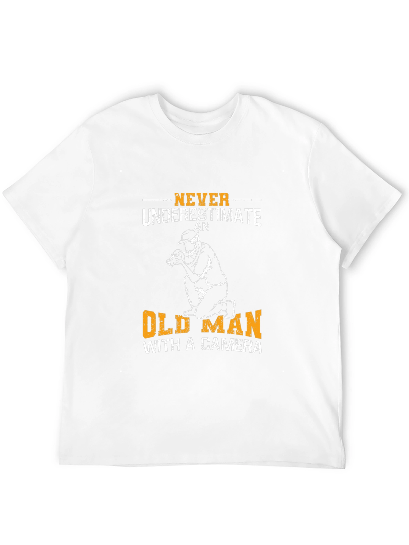 Old Man with Camera Graphic T-Shirt