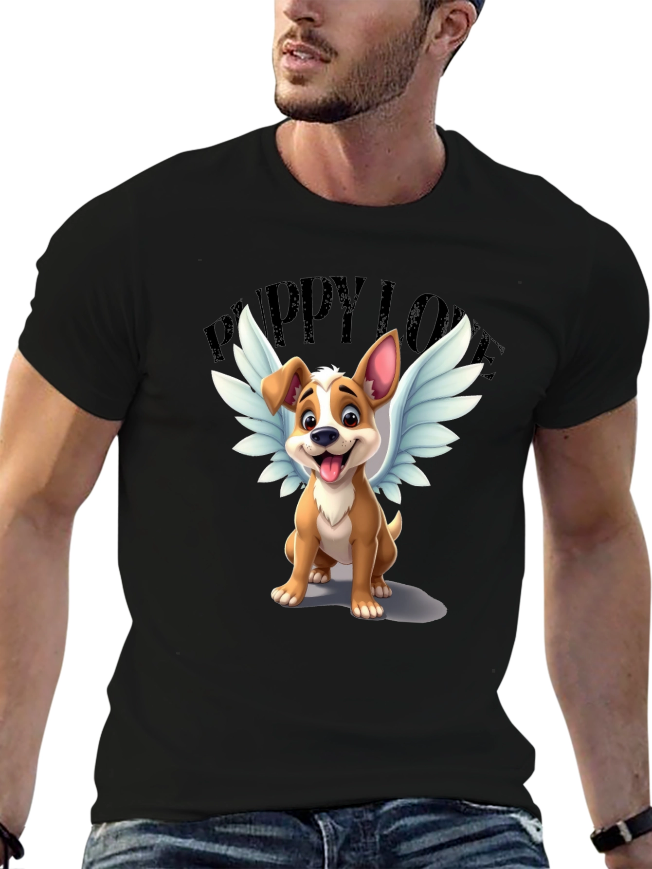 Puppy Love T-Shirt - Angel Dog Design