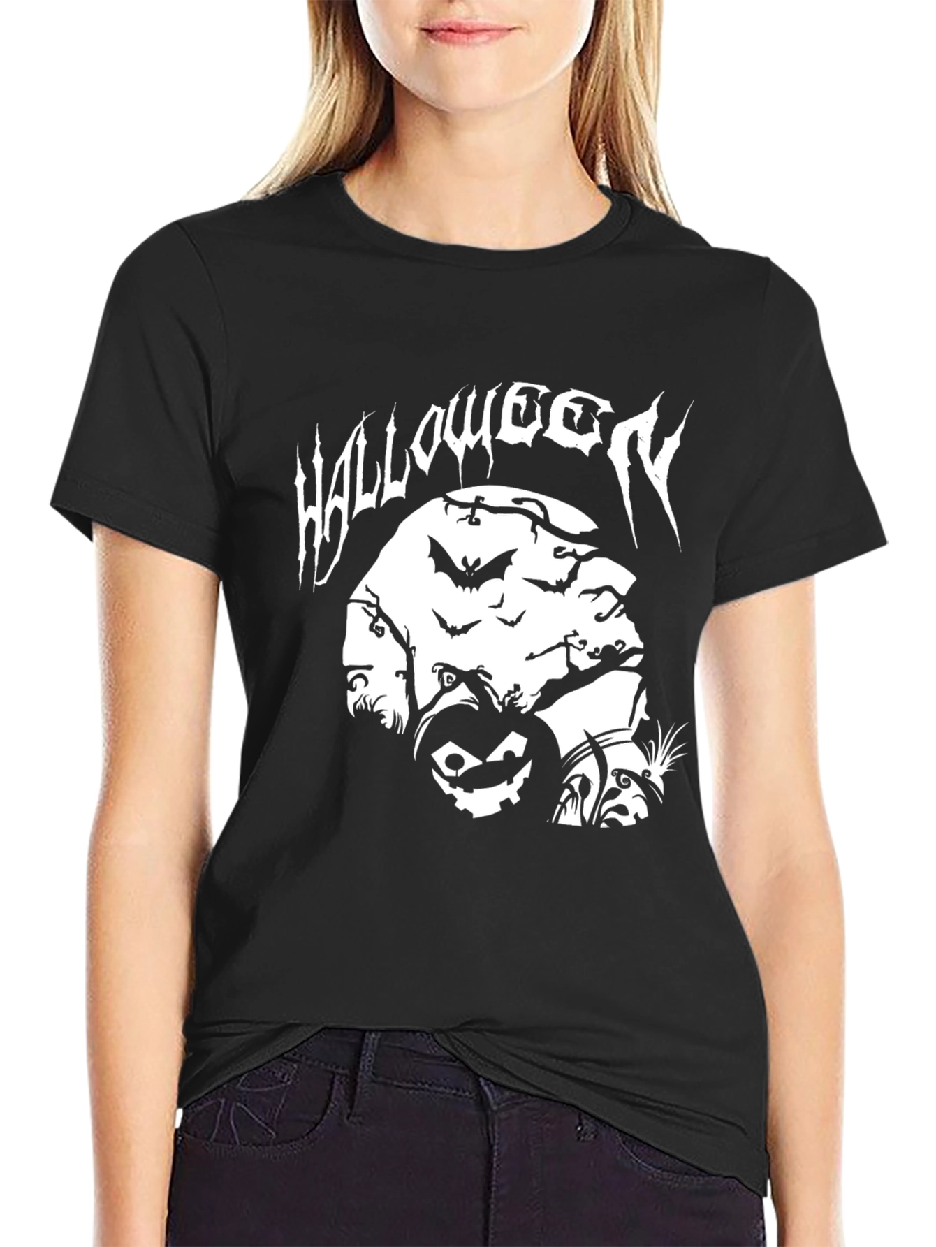 Halloween Graphic Tee - Black