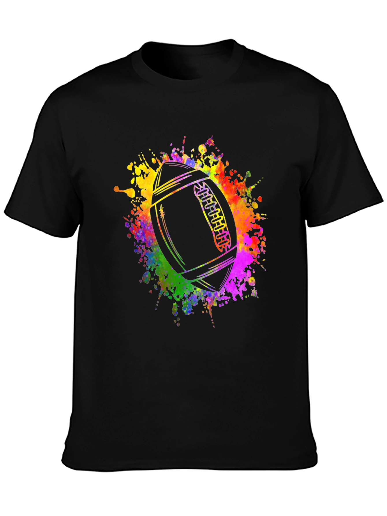 Colorful Football Graphic T-Shirt