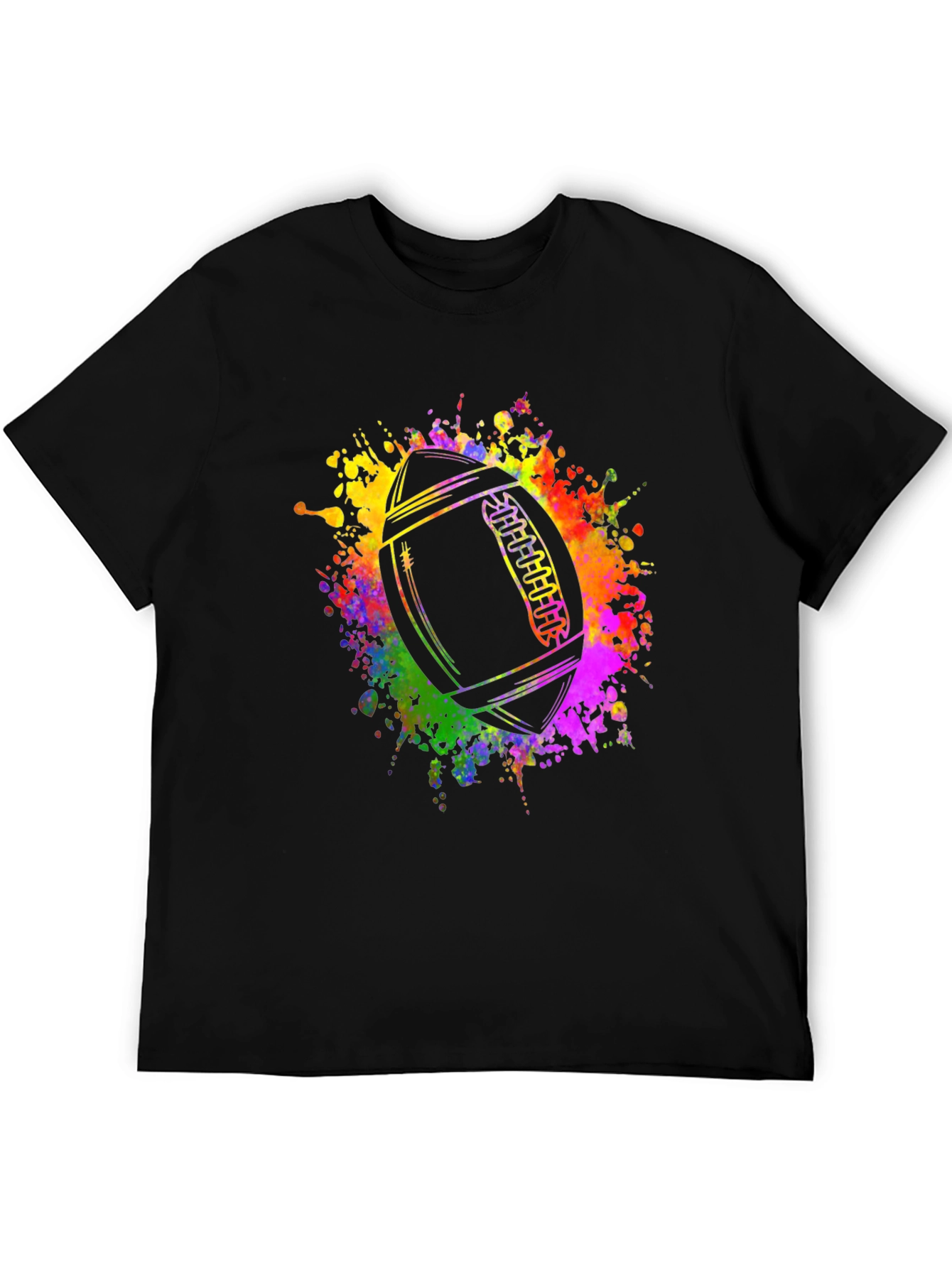 Colorful Football Graphic T-Shirt