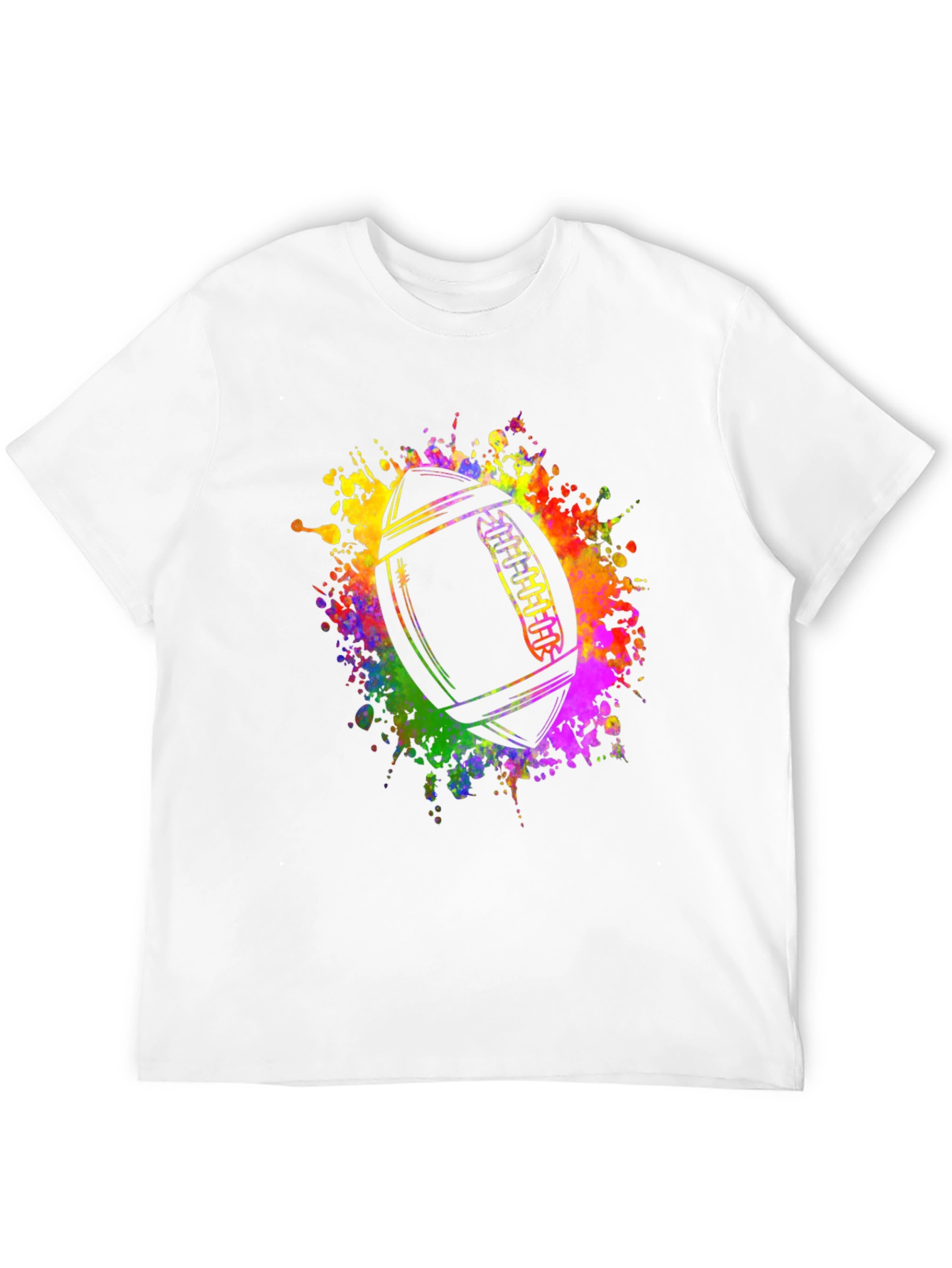 Colorful Football Graphic T-Shirt