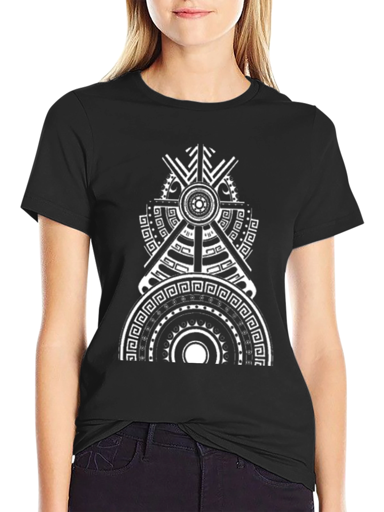 Tribal Graphic T-Shirt - Black