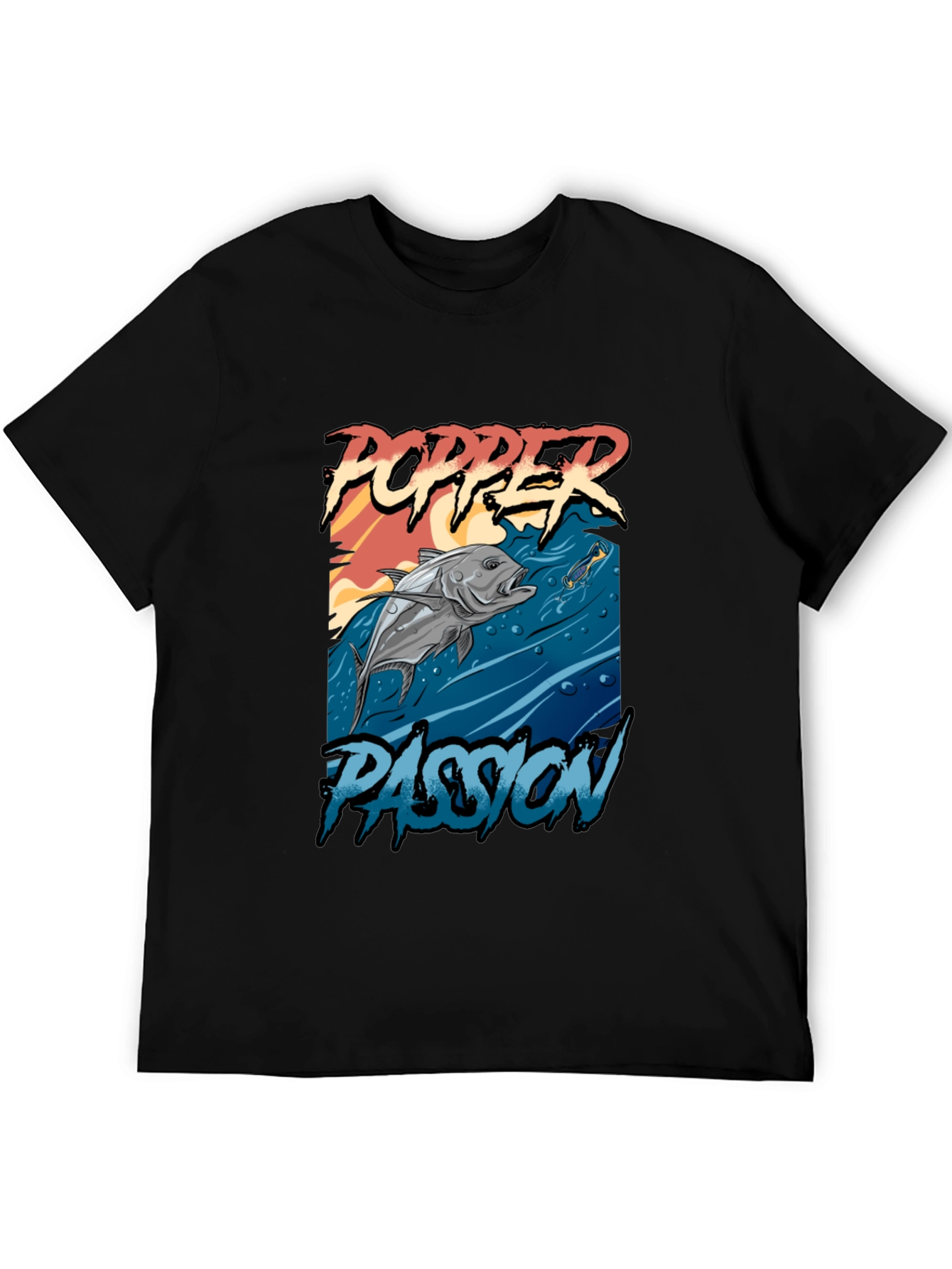 Popper Passion Fishing T-Shirt - Angler Design