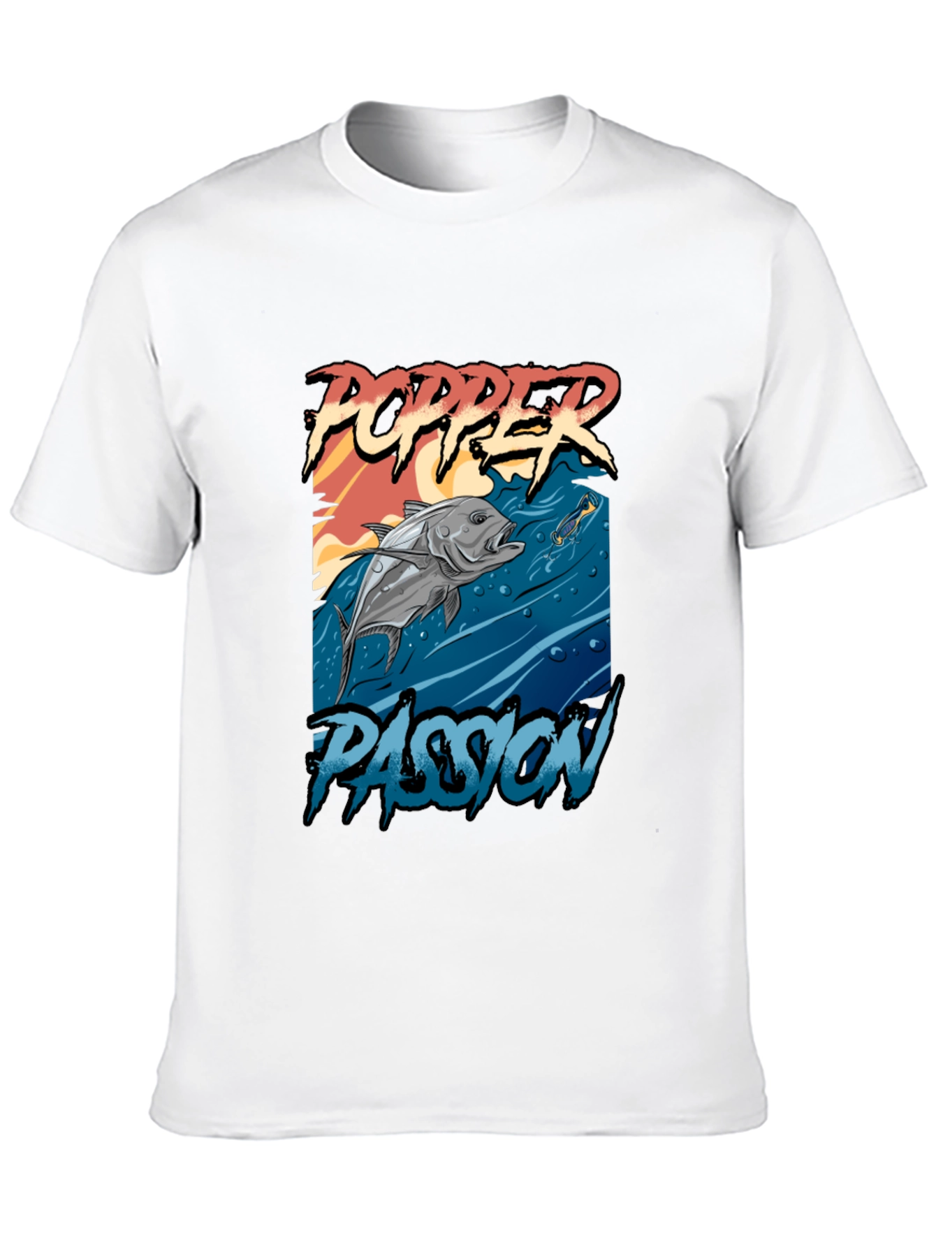 Popper Passion Fishing T-Shirt - Angler Design