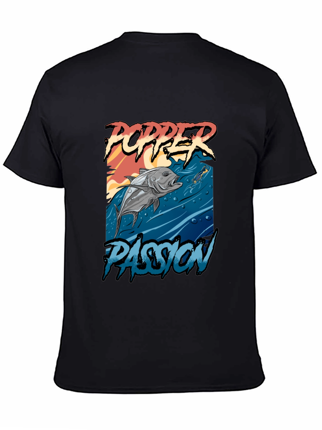 Popper Passion Fishing T-Shirt - Angler Design