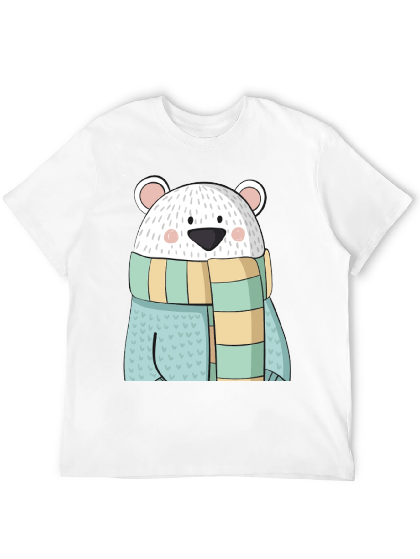 Cute Cartoon Polar Bear Graphic Tee