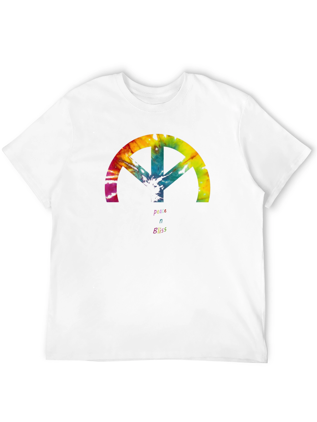 Peace & Bliss Tie Dye Graphic Tee - Black