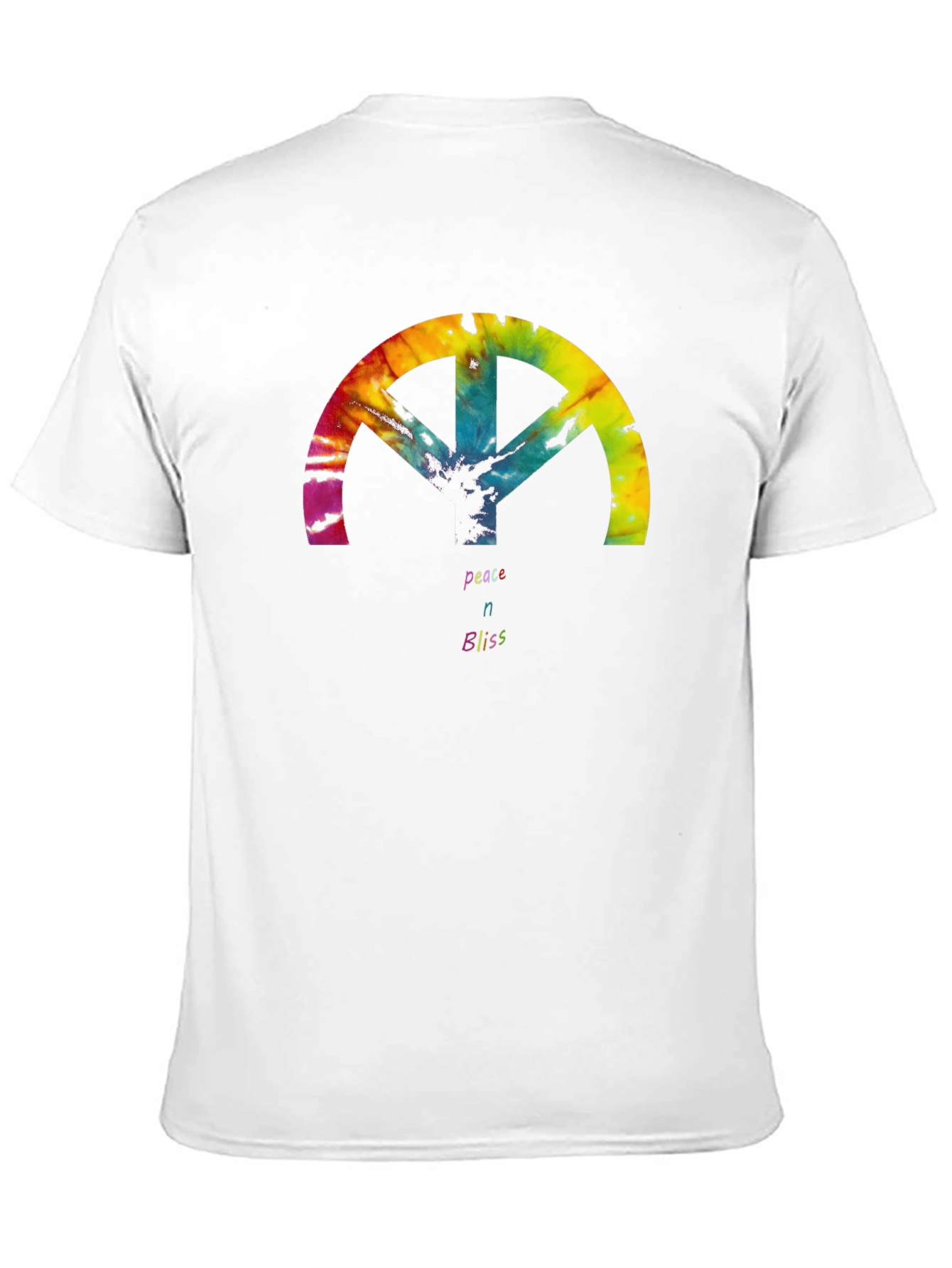Peace & Bliss Tie Dye Graphic Tee - Black