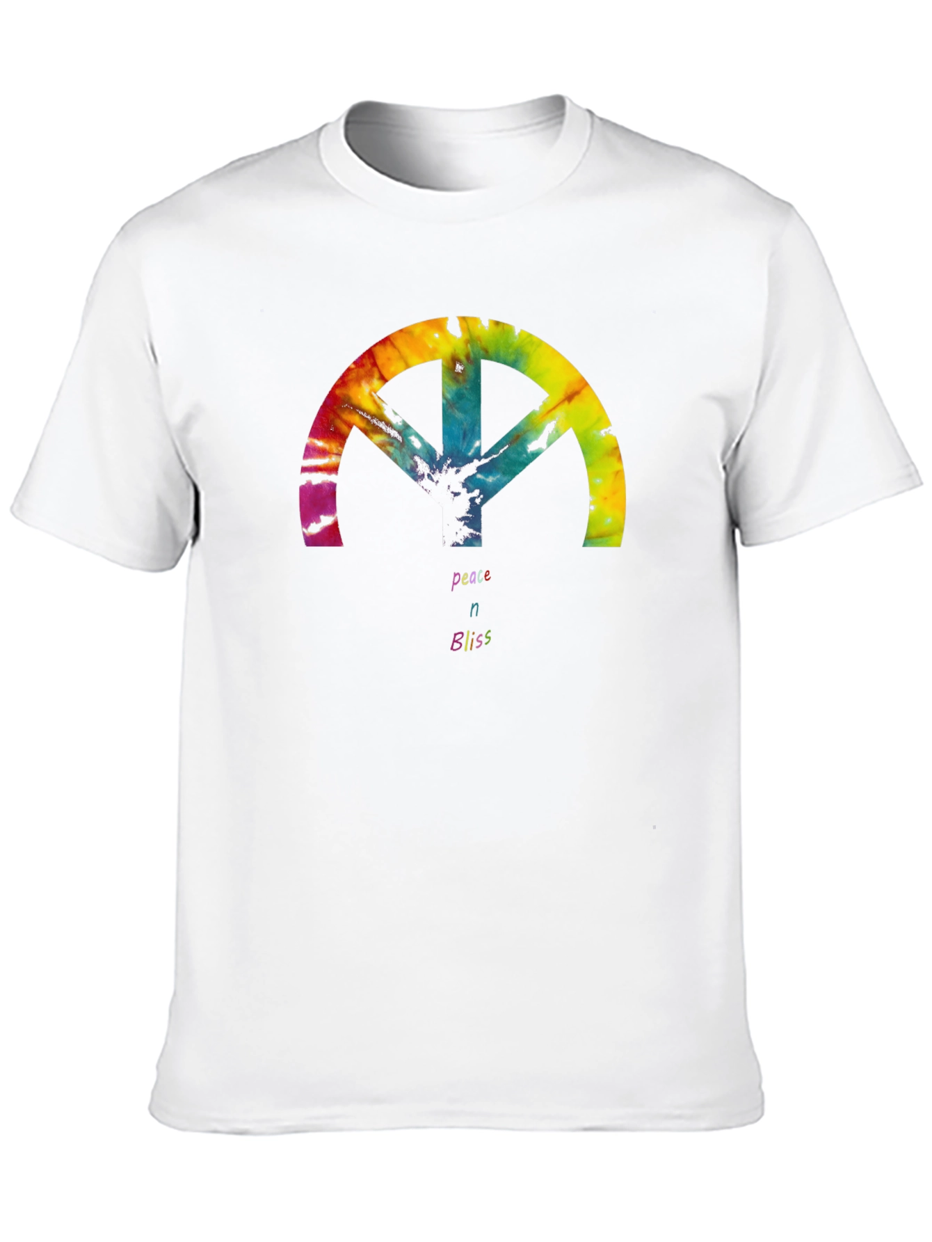 Peace & Bliss Tie Dye Graphic Tee - Black