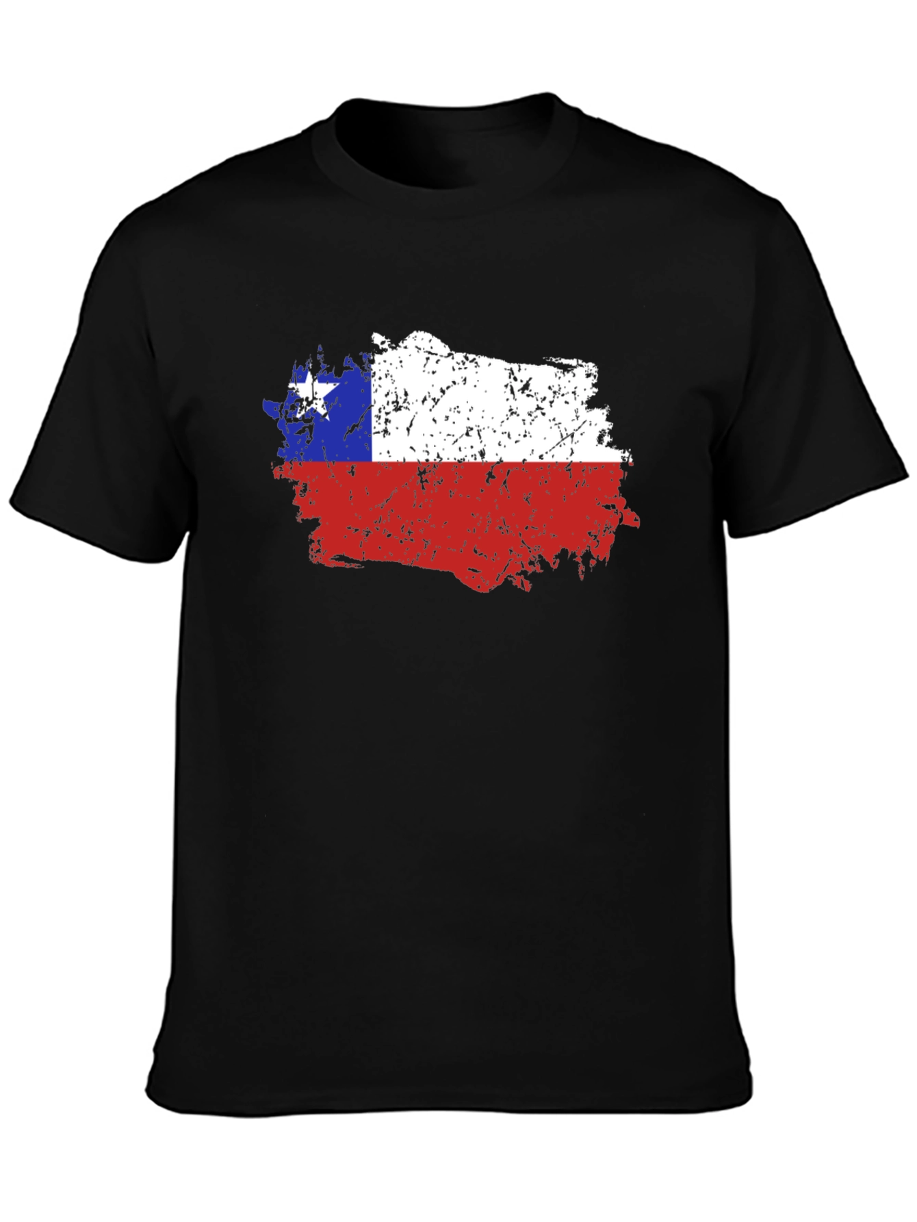 Chile Flag Distressed T-Shirt - Mens Graphic Tee