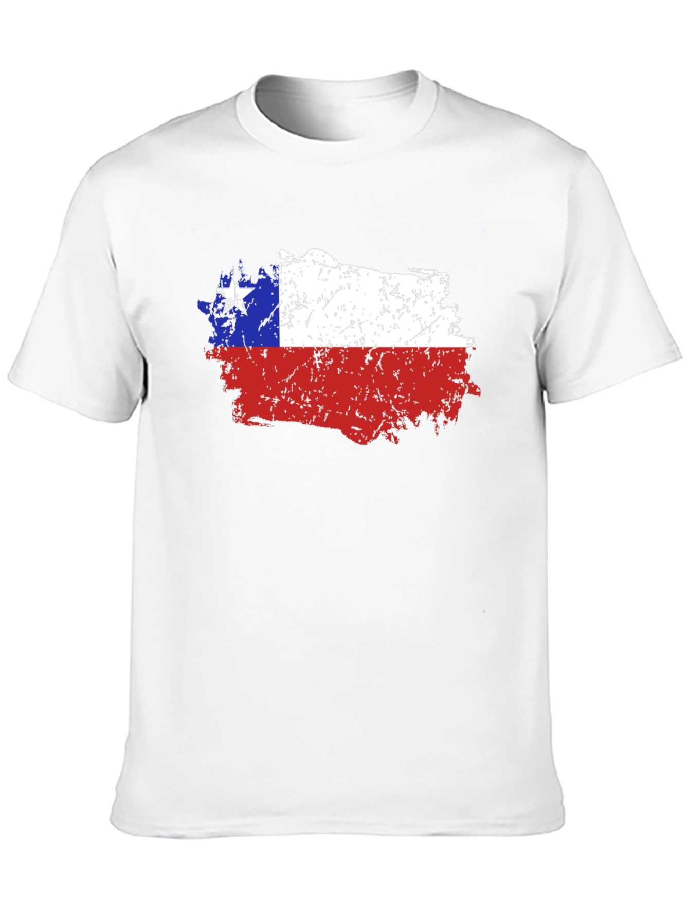 Chile Flag Distressed T-Shirt - Mens Graphic Tee