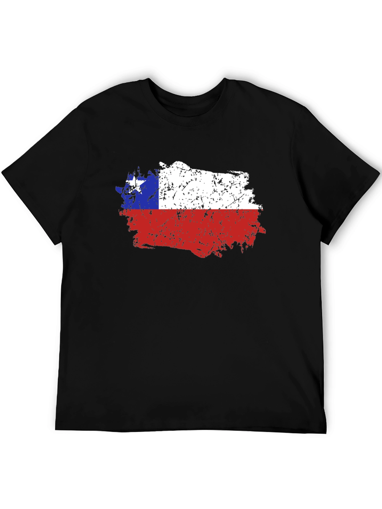 Chile Flag Distressed T-Shirt - Mens Graphic Tee