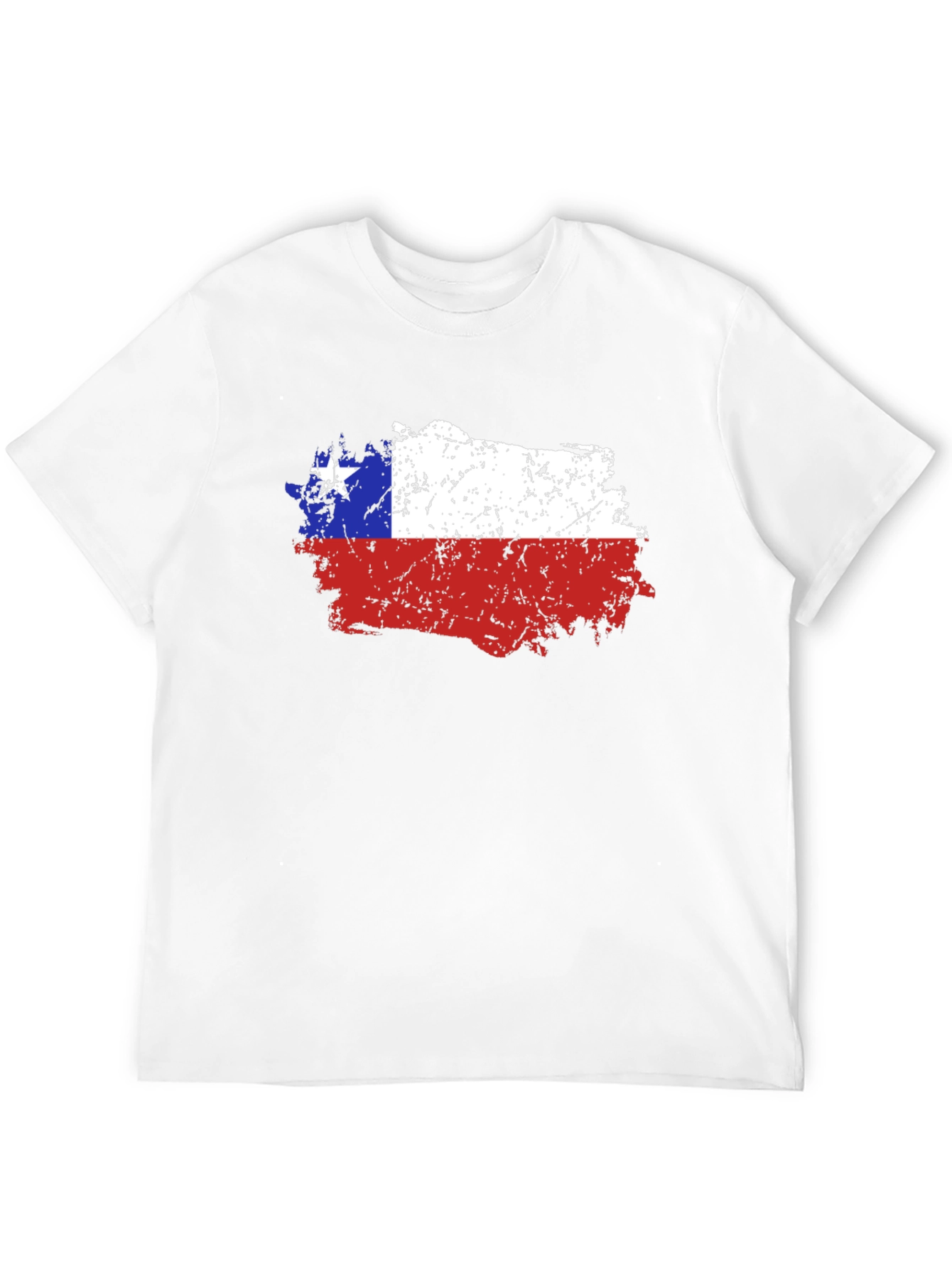 Chile Flag Distressed T-Shirt - Mens Graphic Tee