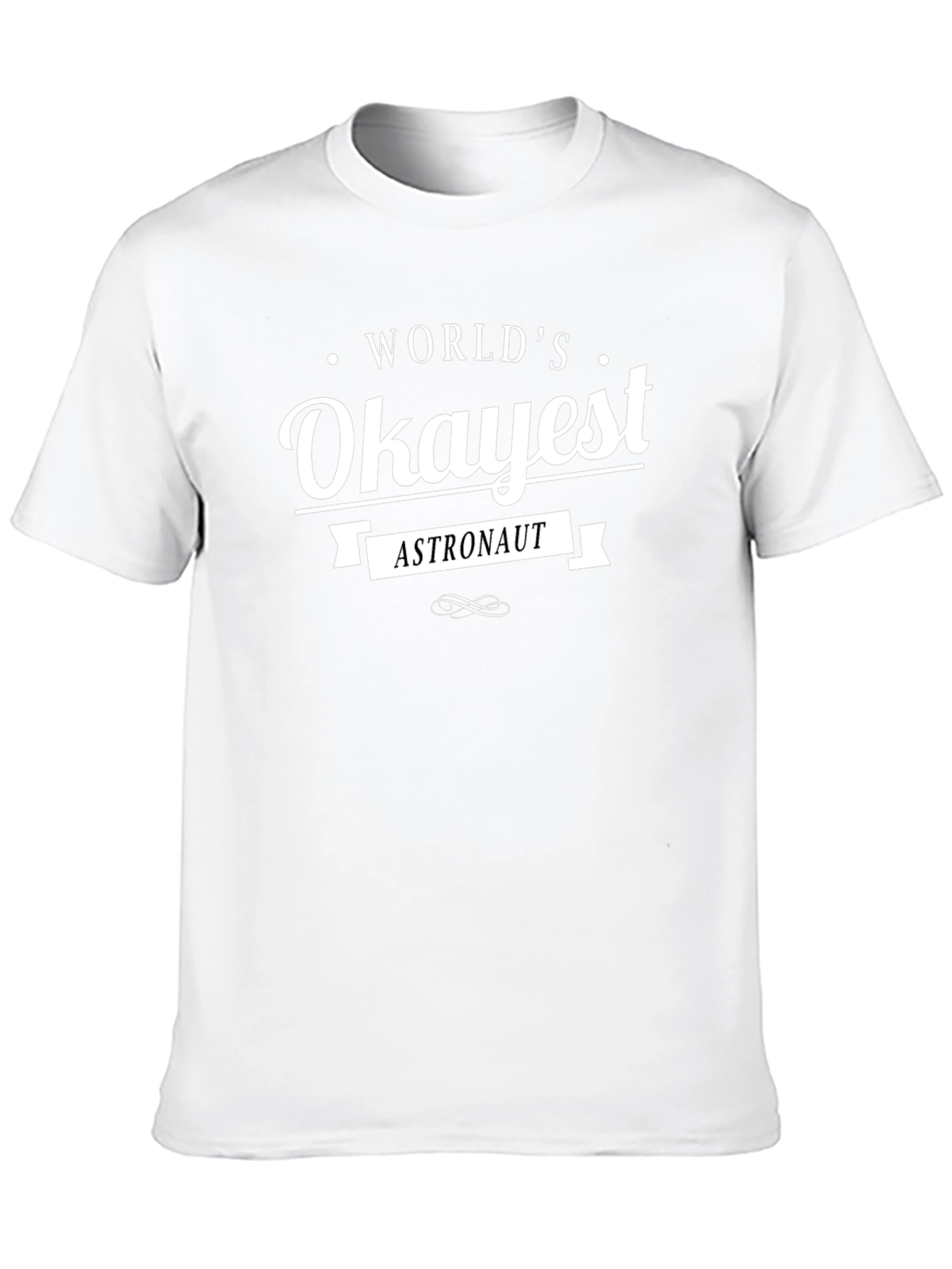 Worlds Okayest Astronaut T-Shirt Funny Space Tee