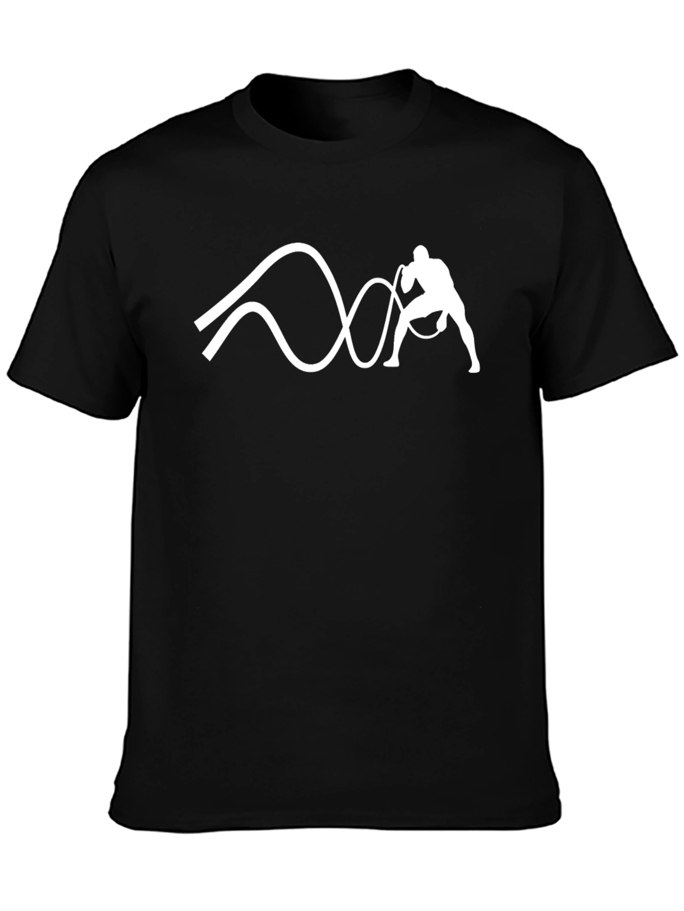 Black Graphic T-Shirt - Workout Design