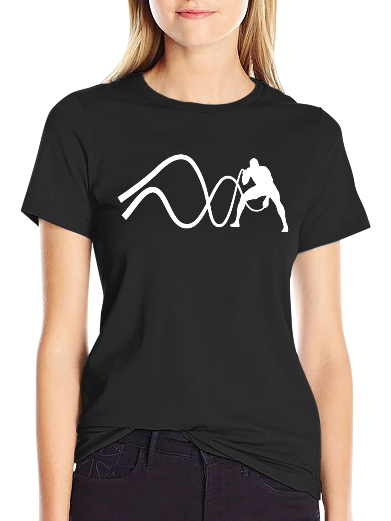 Black Graphic T-Shirt - Workout Design