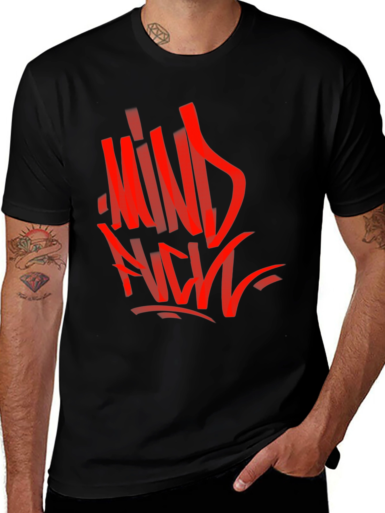 Mind Rich Graphic Print Black T-Shirt